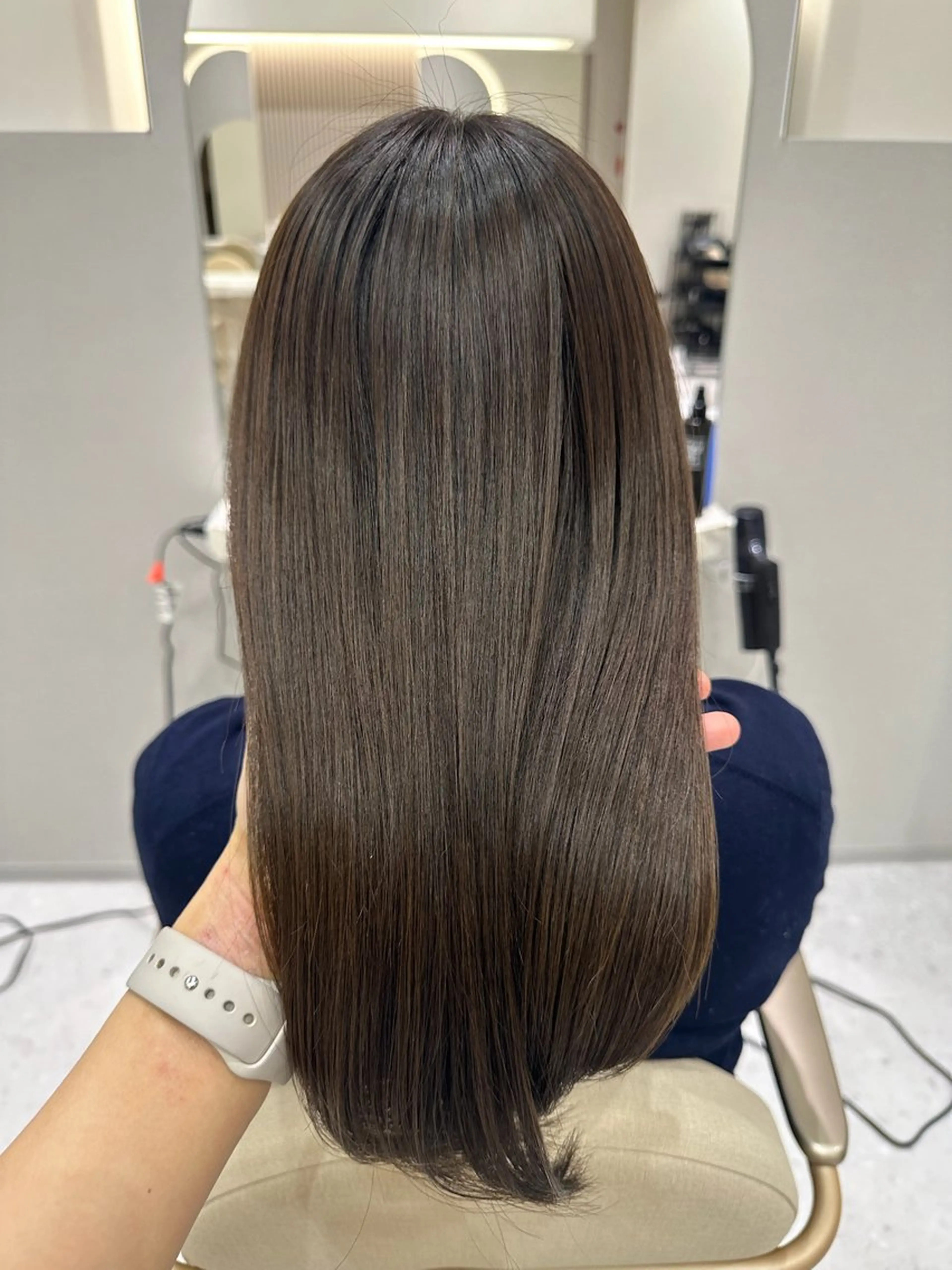 ロング パーマ カット ヘアカラー 縮毛矯正 トリートメント 韓国レイヤー✨ yasuko銀座のヘアスタイル