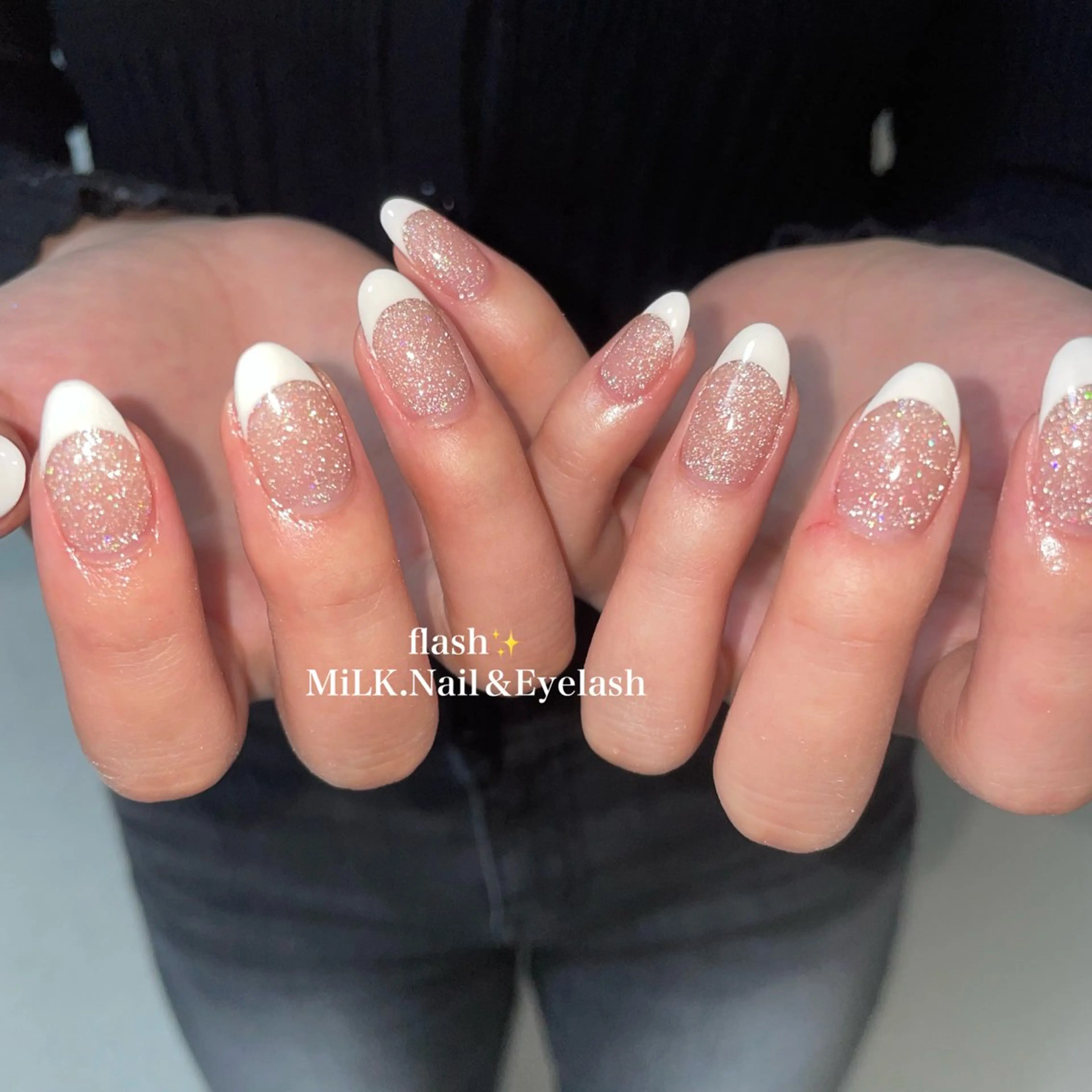 ネイル フレンチネイル ハンドネイル MiLK. Nail&Eyelash所属・MiLK. wakaのマツエク・マツパデザイン
