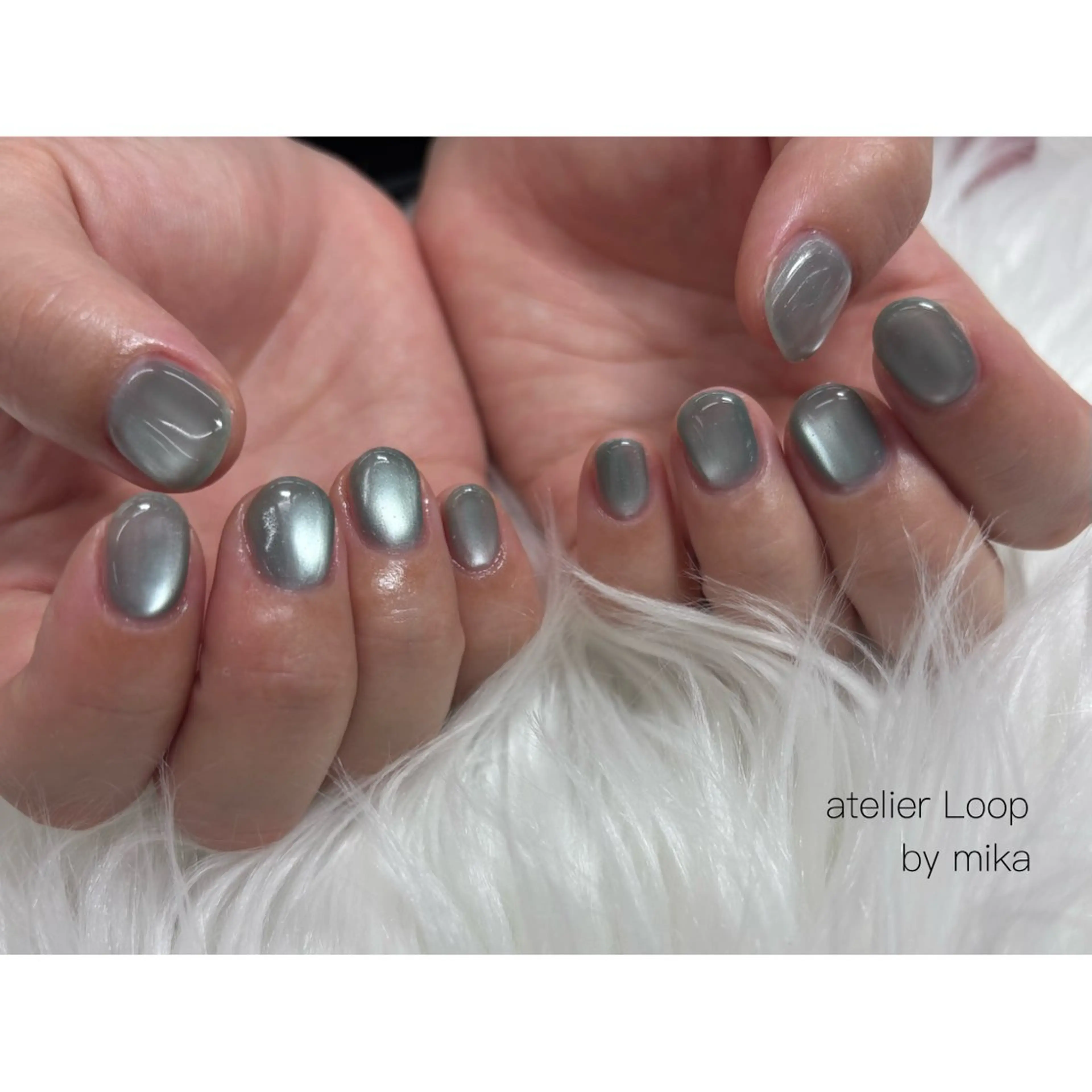 ネイル 氷ネイル・うるうるネイル マグネットネイル atelierLoopbyshiho所属・atelier Loop♪MIKAのネイルデザイン