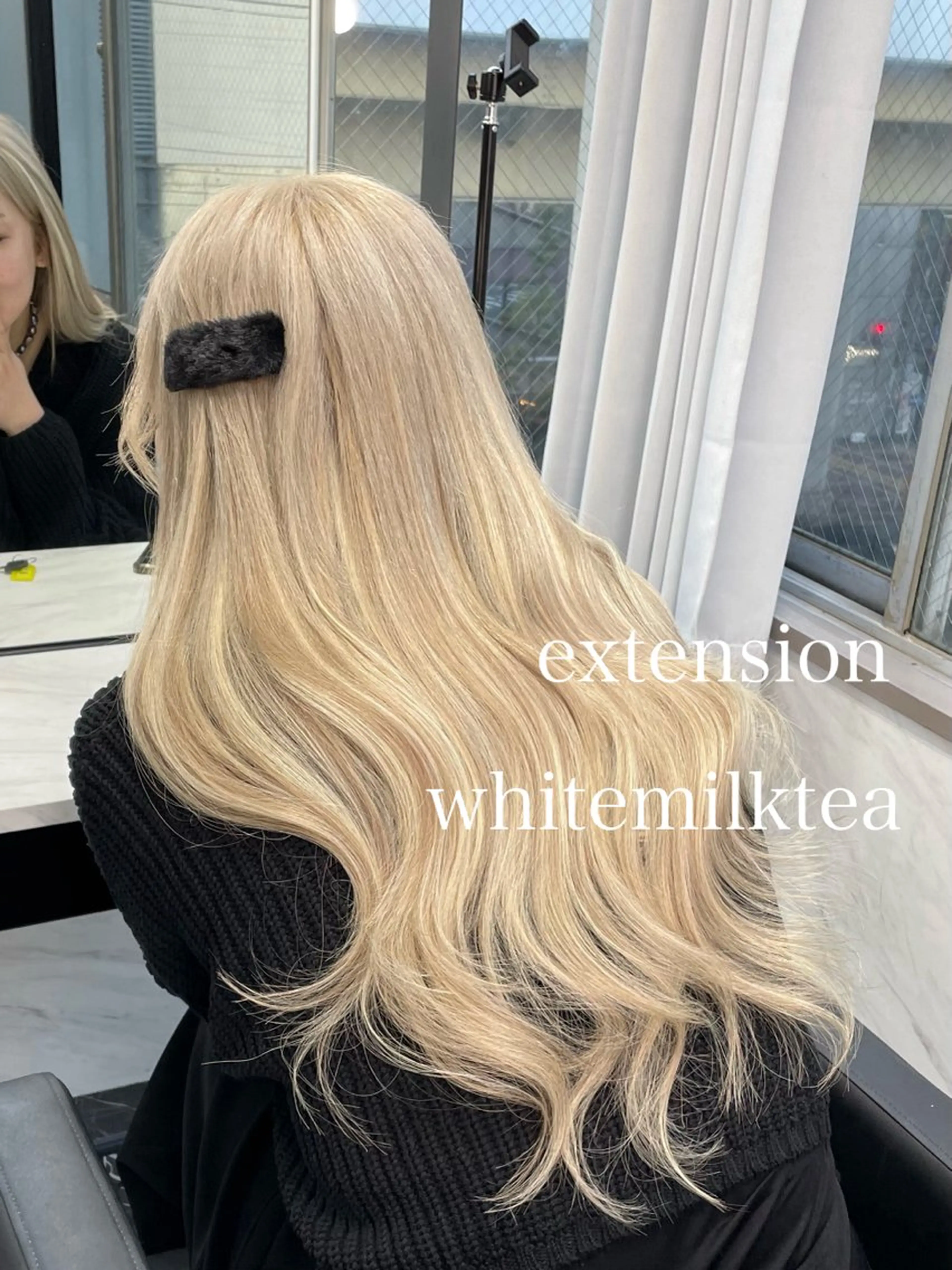 ロング カラー ヘアカラー エクステ エクステ🩵ブリーチ 韓国ヘア🩵KAEのヘアスタイル