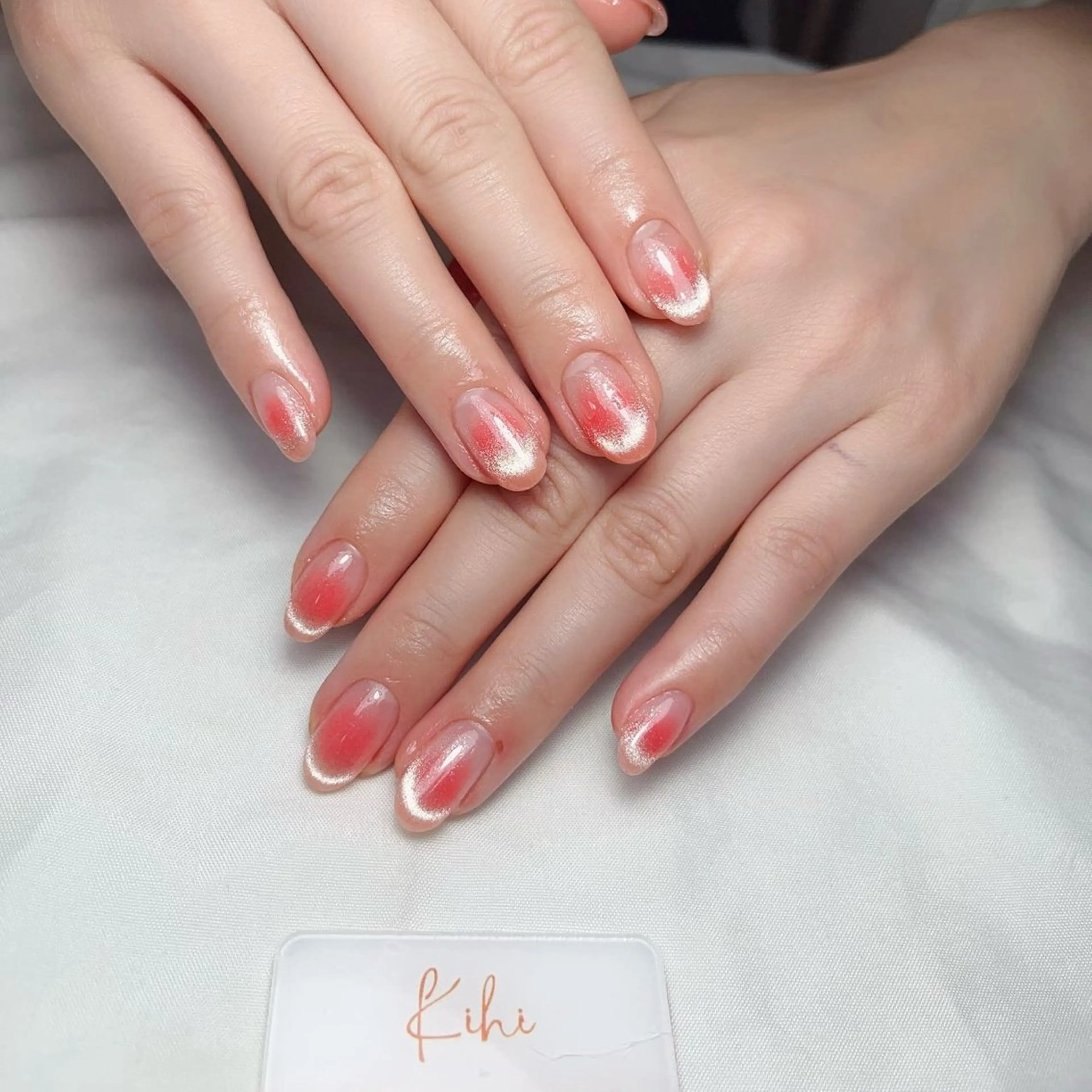 ネイル アートネイル フレンチネイル ジェルネイル グラデーション 韓国ネイル ハンドネイル ハンドケア さくら💮💮 【オフ無料】のネイルデザイン