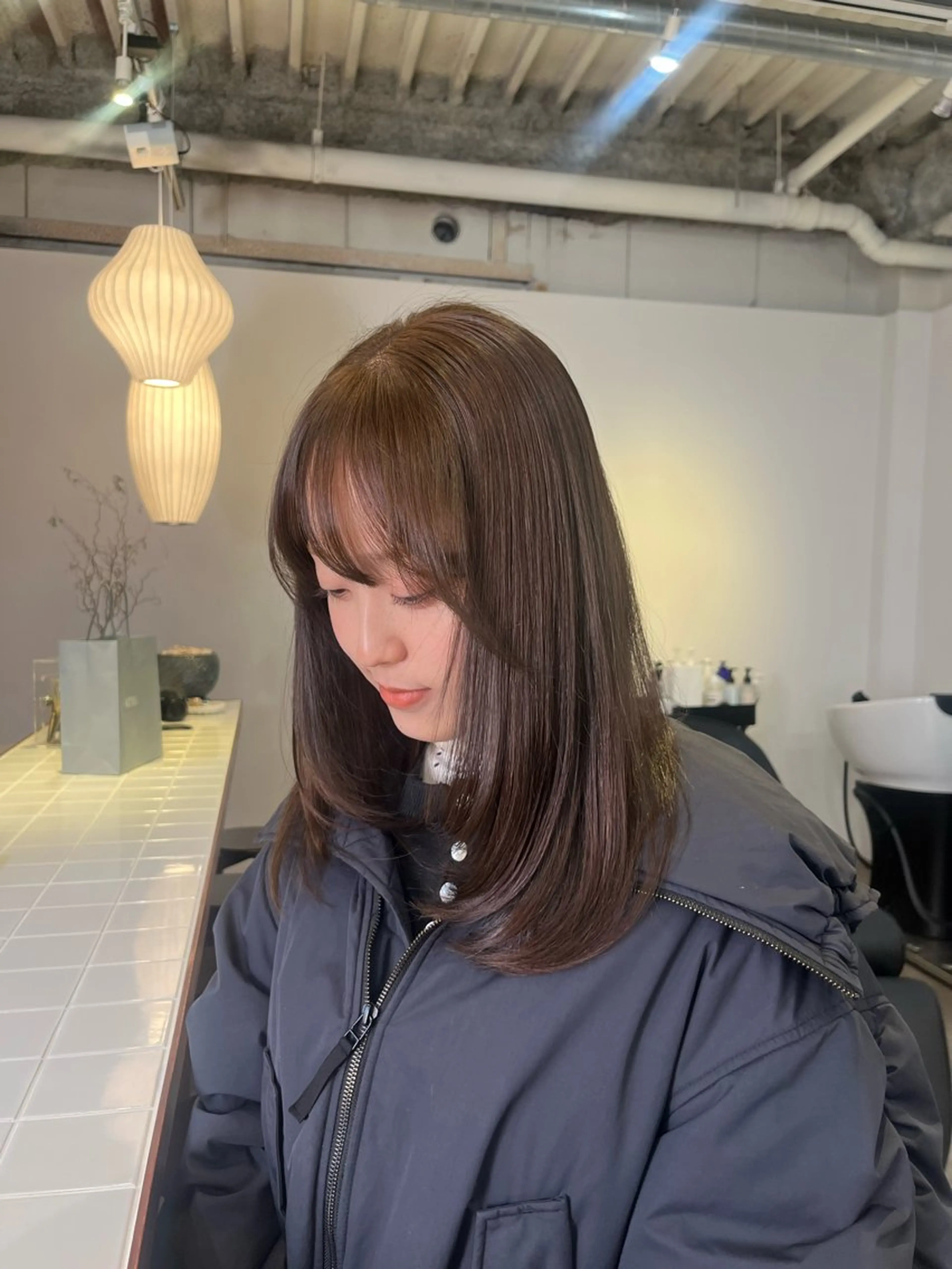 ミディアム カラー ヘアカラー HEW所属・Sanaダブルカラー ✨️パルコ徒歩1分のヘアスタイル