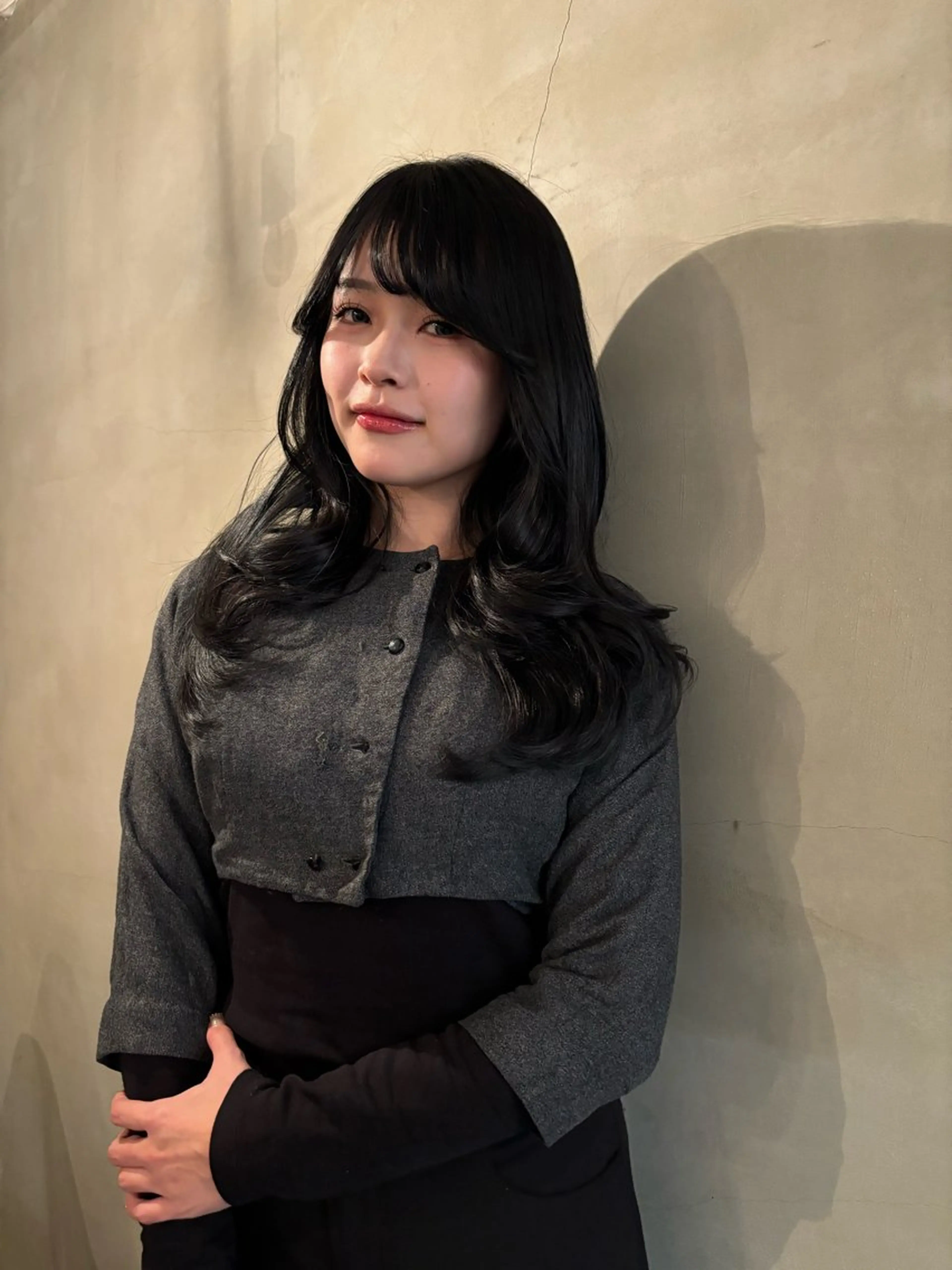 ミディアム 韓国風ヘア カット 林　蓮／レイヤー /透明感カラーのヘアスタイル