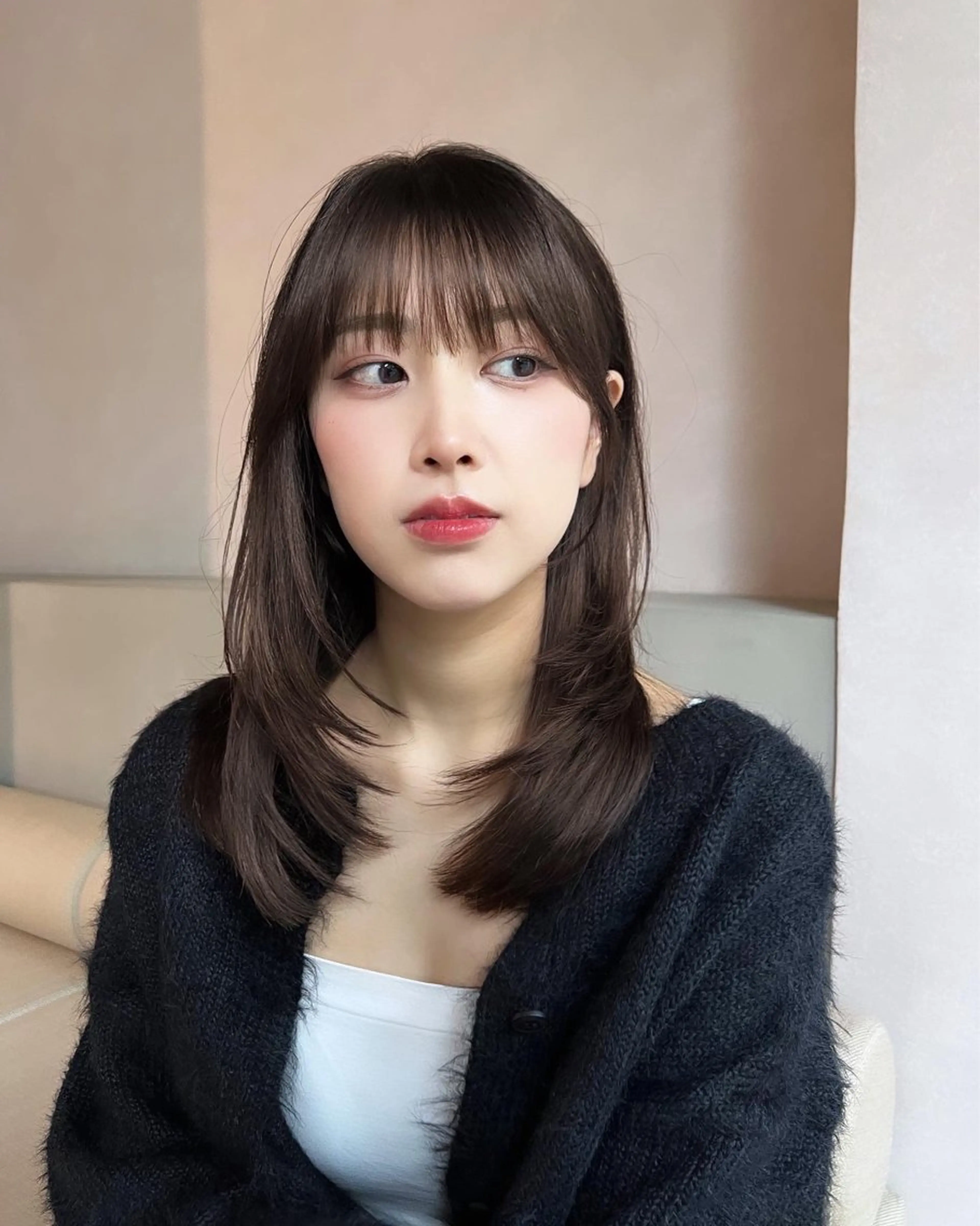 セミロング レイヤーカット 似合わせカット レイヤーカット/ くびれヘア佐藤大空のヘアスタイル