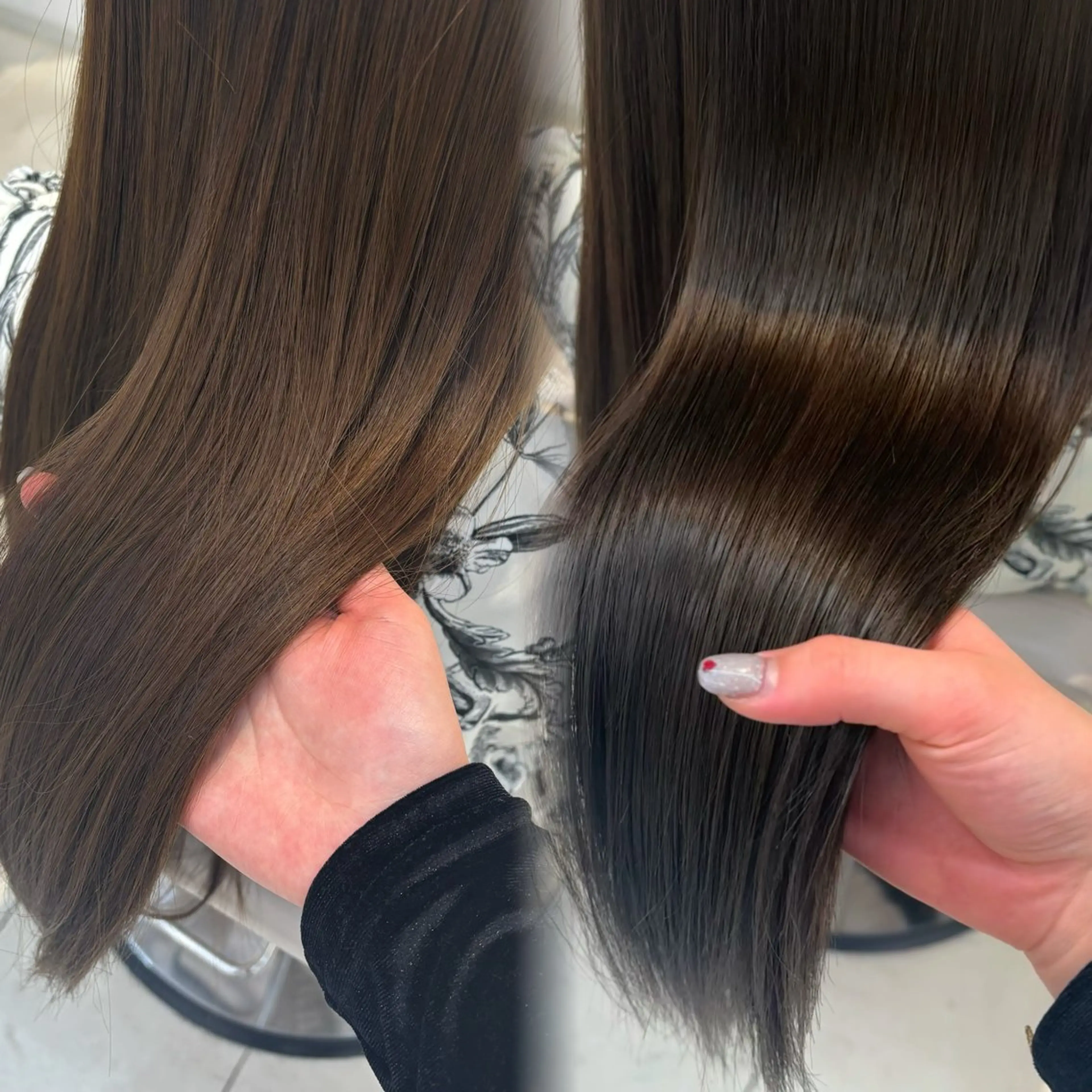 セミロング カラー 透明感カラー かなこ／レイヤー ／透明感カラーのヘアスタイル