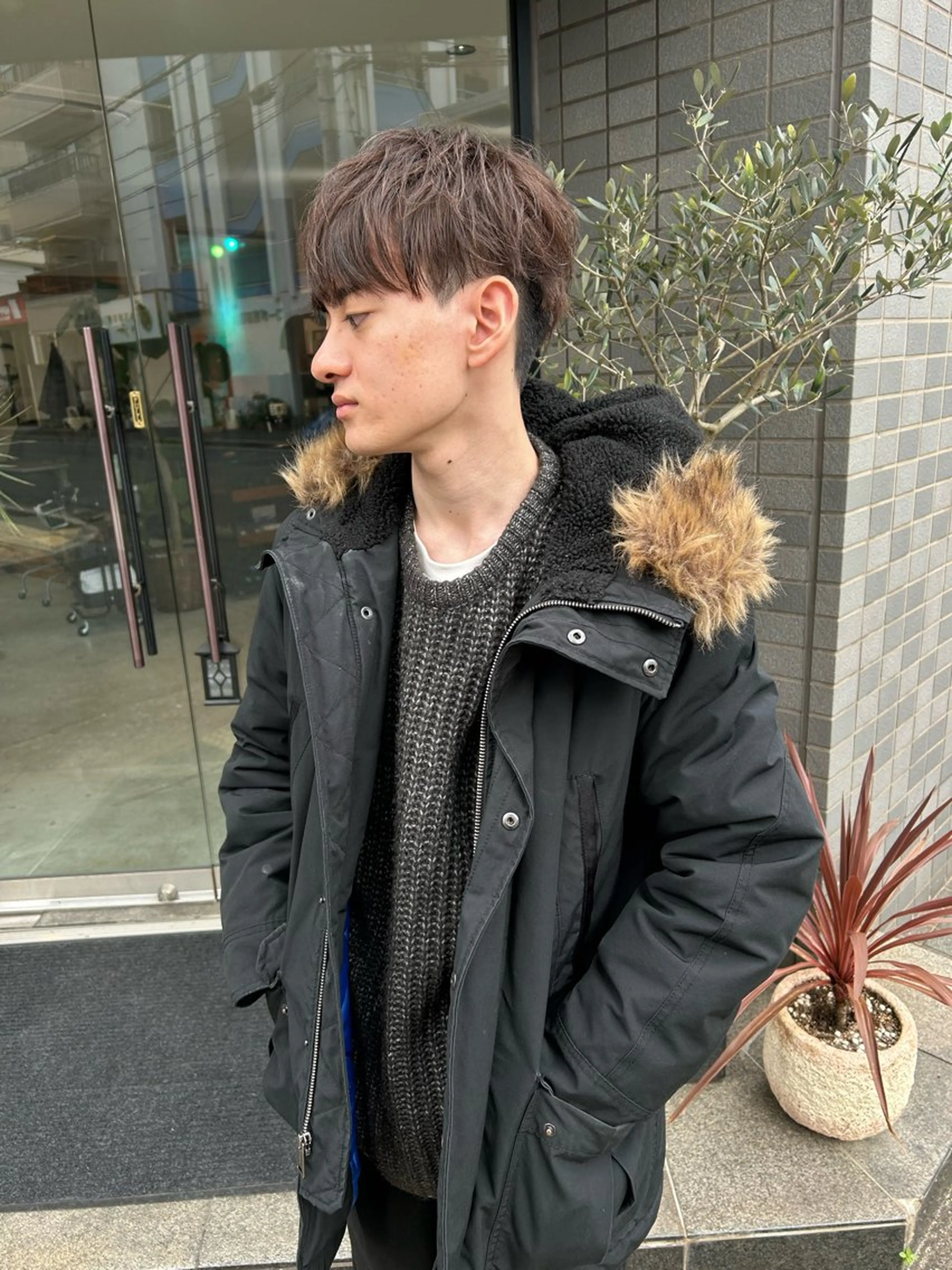 ショート カラー メンズ カット ヘアカラー (h)wim ウィムのヘアスタイル