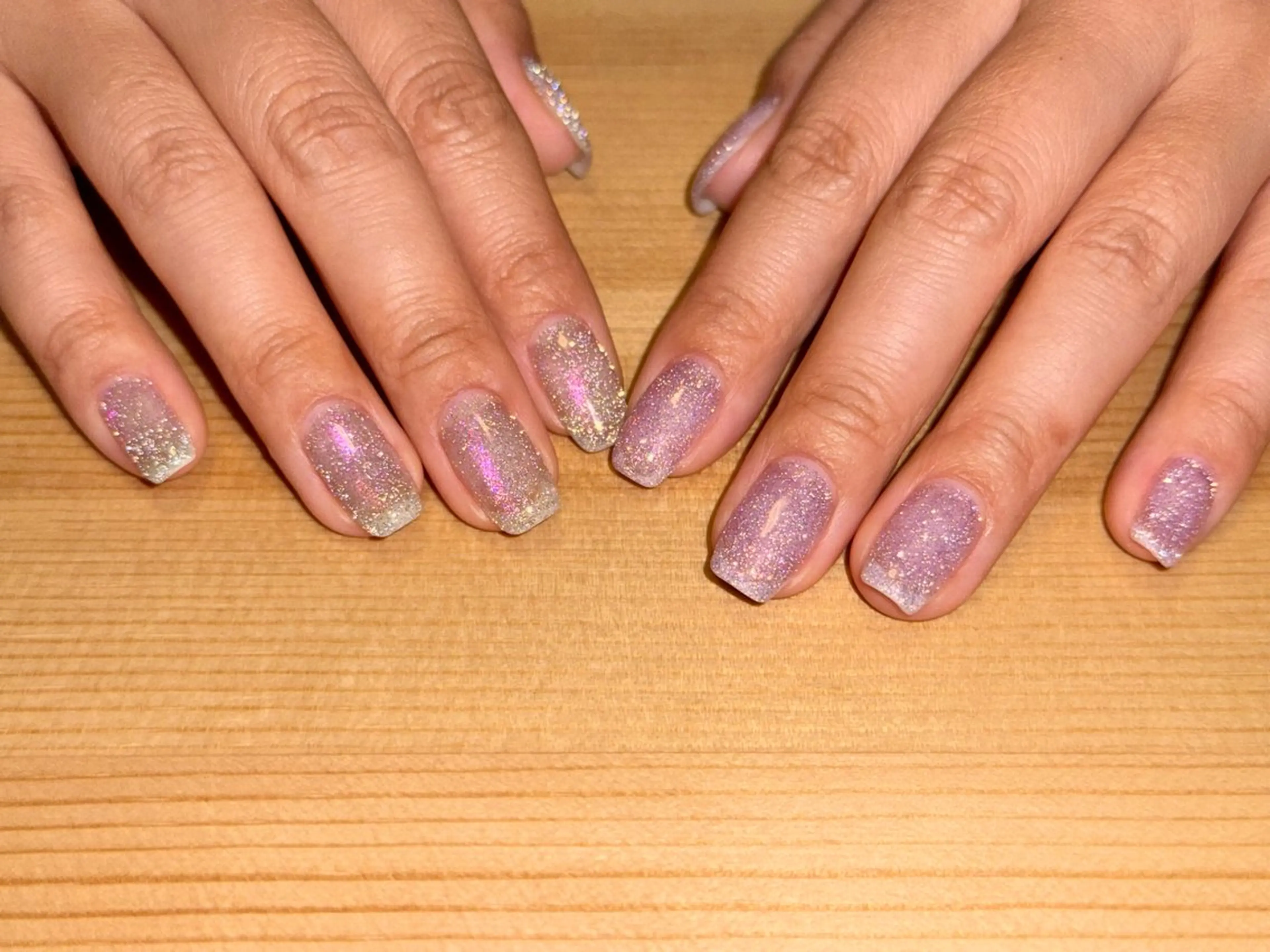 ネイル フラッシュネイル ジェルネイル マグネットネイル ショートネイル シンプルネイル 岩澤 恵子のネイルデザイン