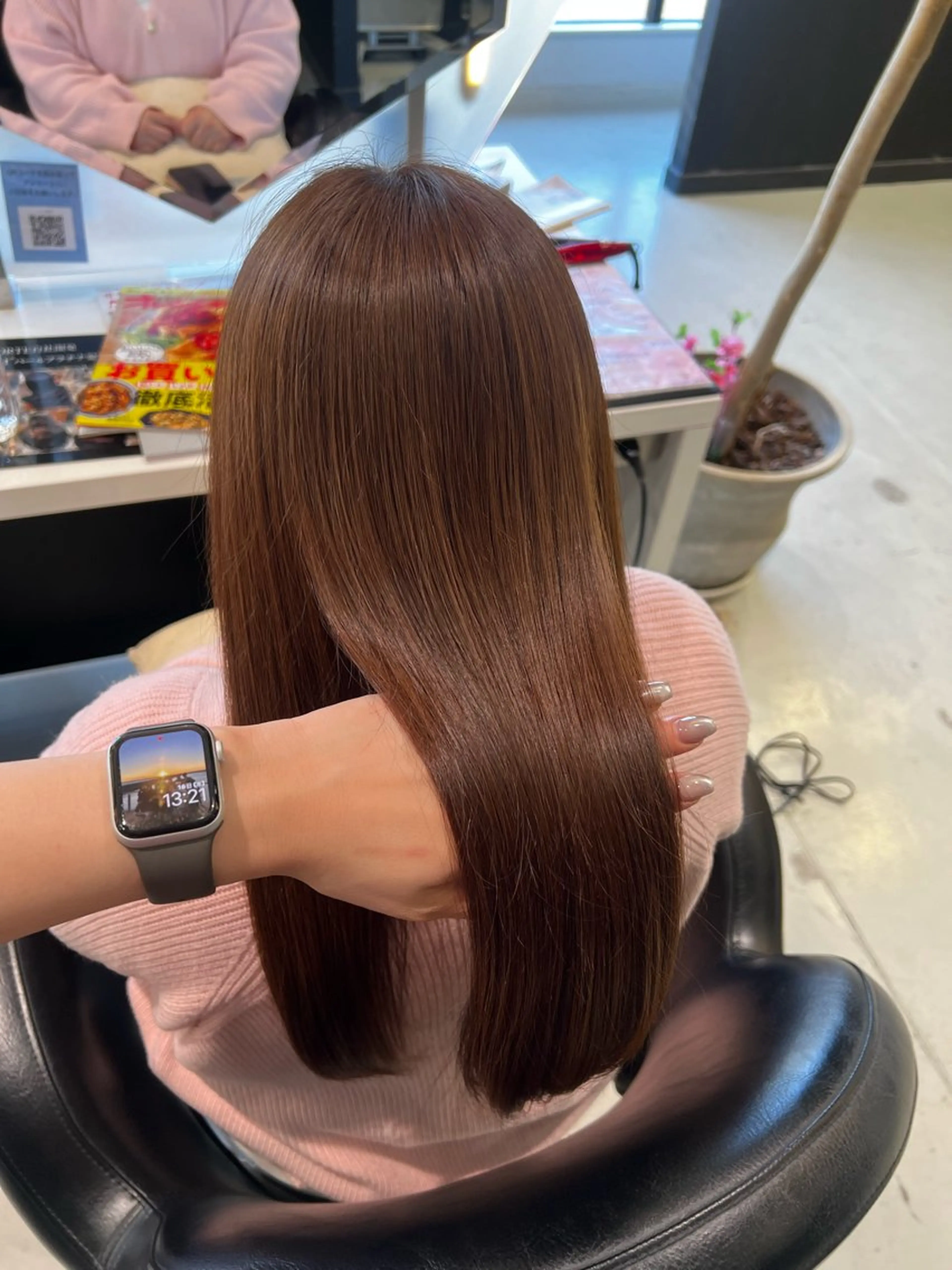 ロング カラー 韓国風顔まわり/ベー ジュ/マツエク♡美咲のヘアスタイル