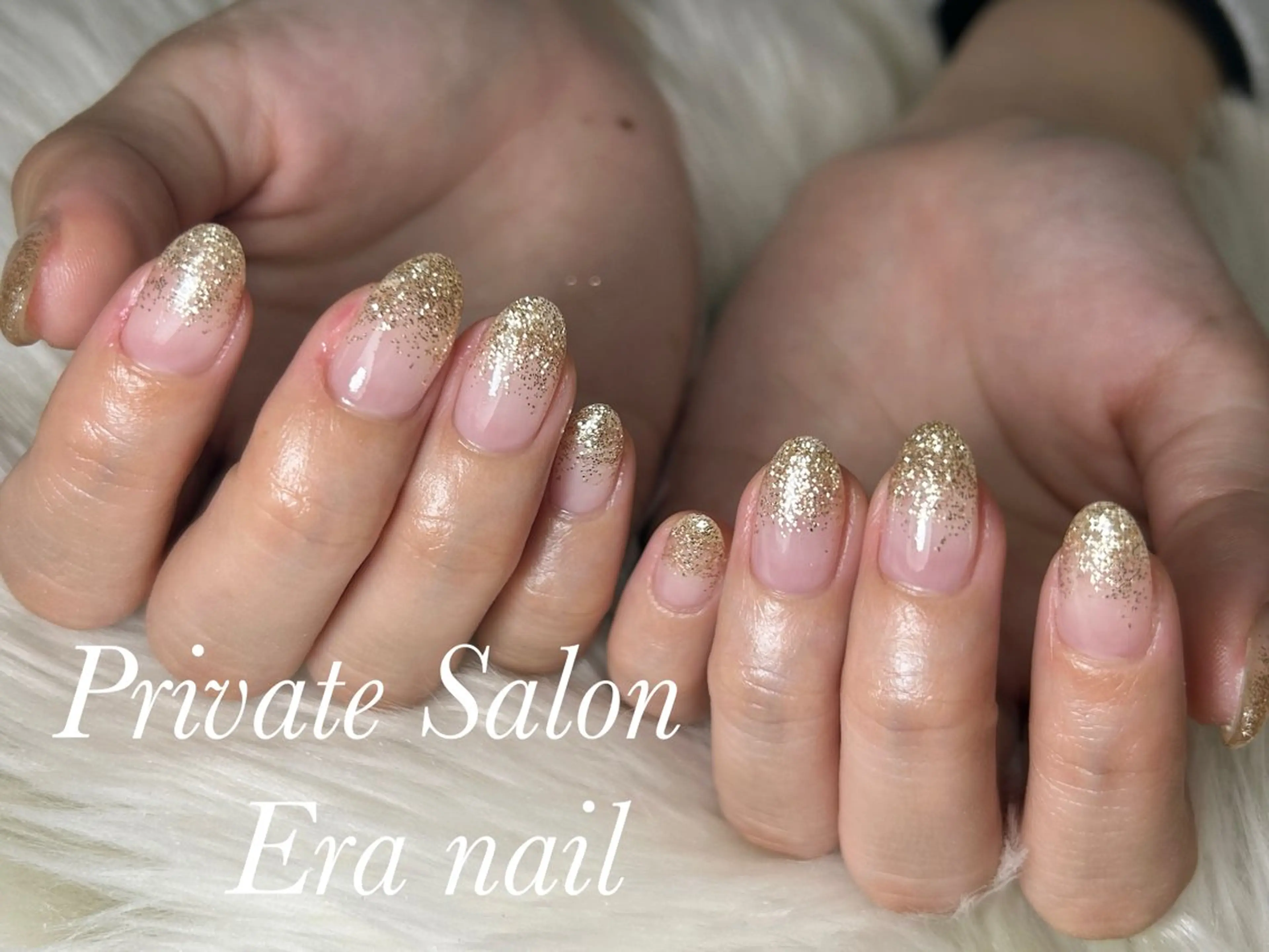 ネイル グラデーション ラメ(グリッター) ラメグラデーション ハンドネイル Era nailのネイルデザイン