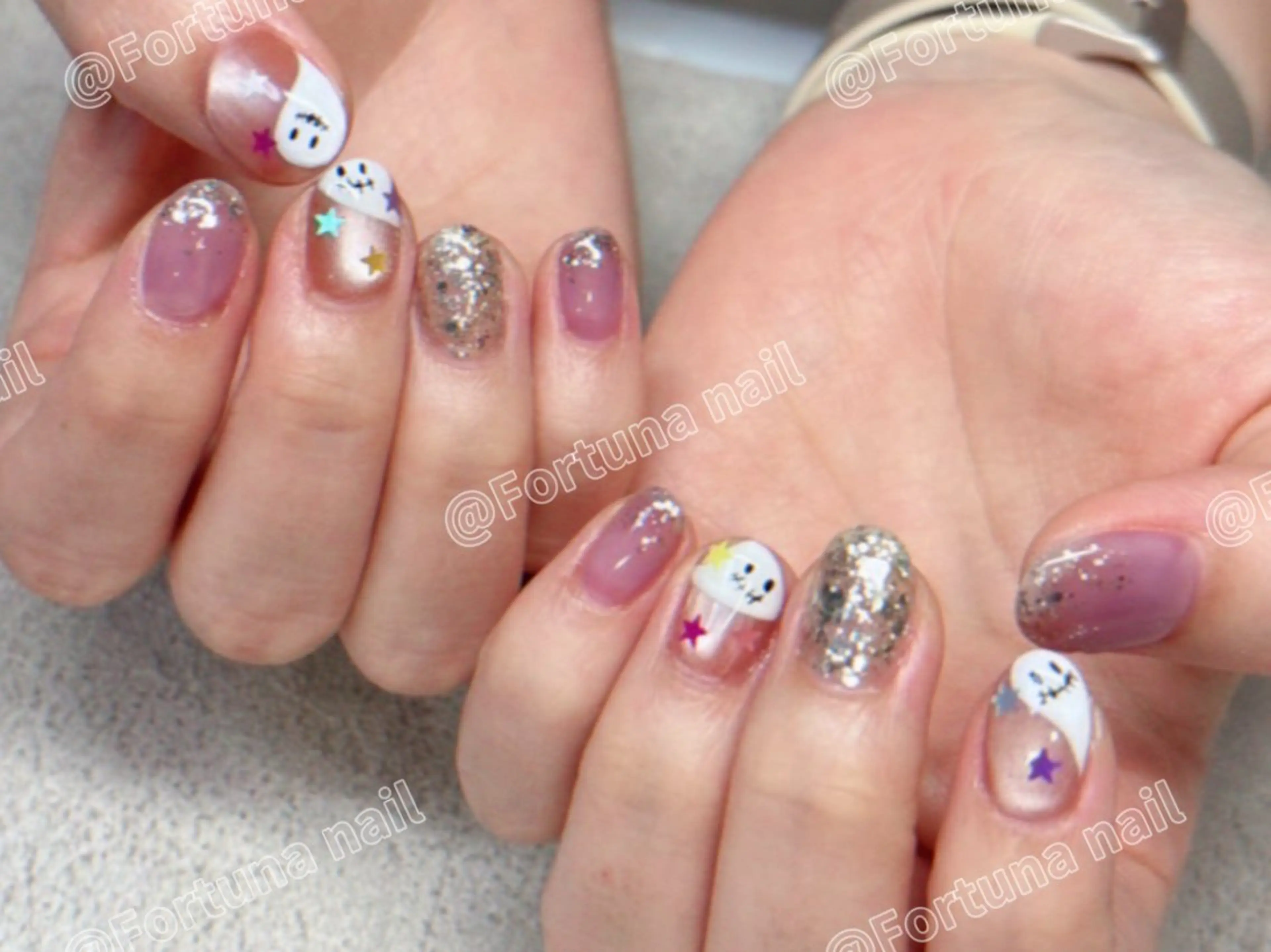 ネイル ハロウィン ハンドネイル ハンドケア Nail •Head スパFortunaのネイルデザイン