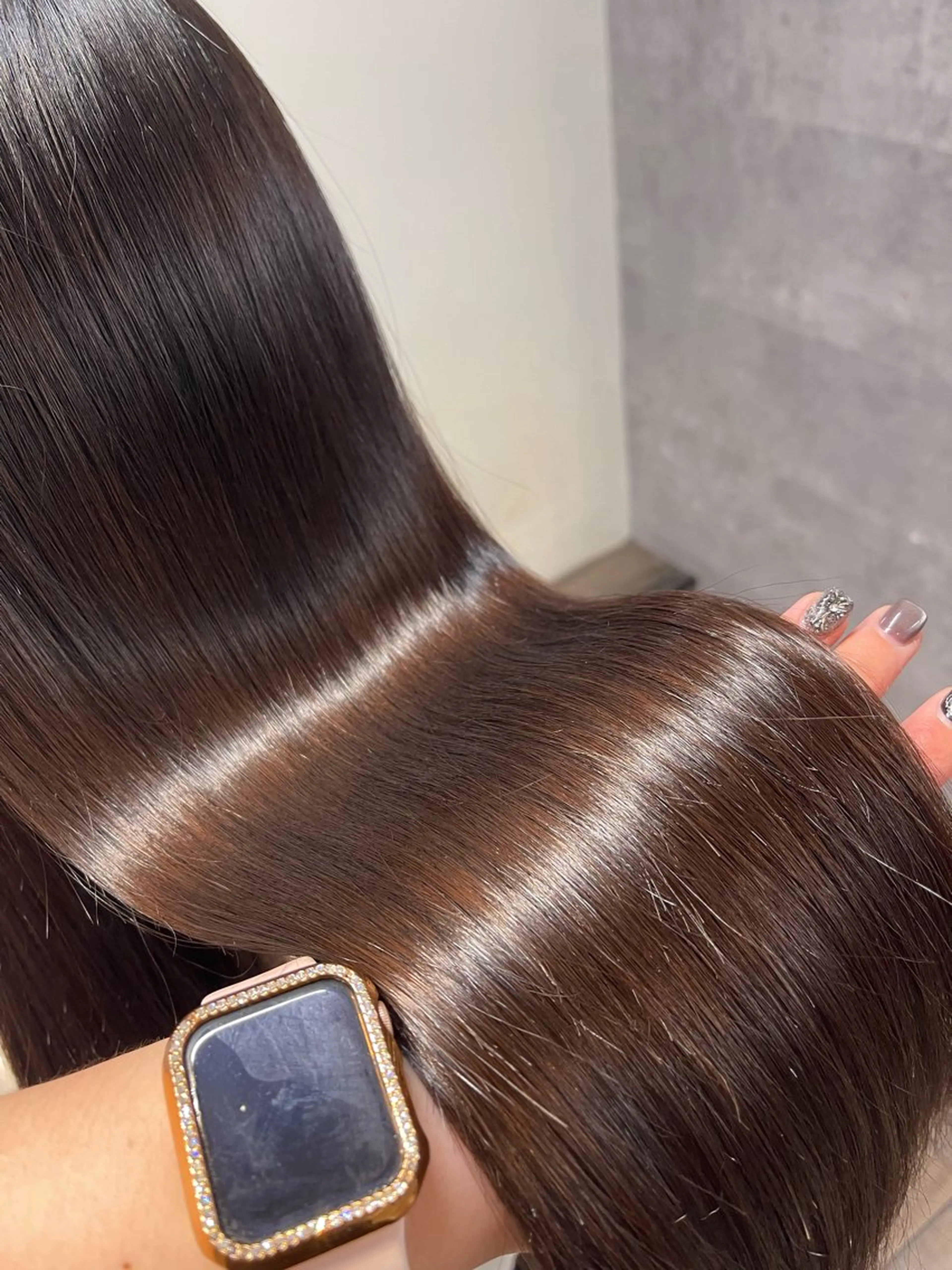 セミロング カラー 愛　莉/大阪美容室 /ケア・艶カラーのヘアスタイル