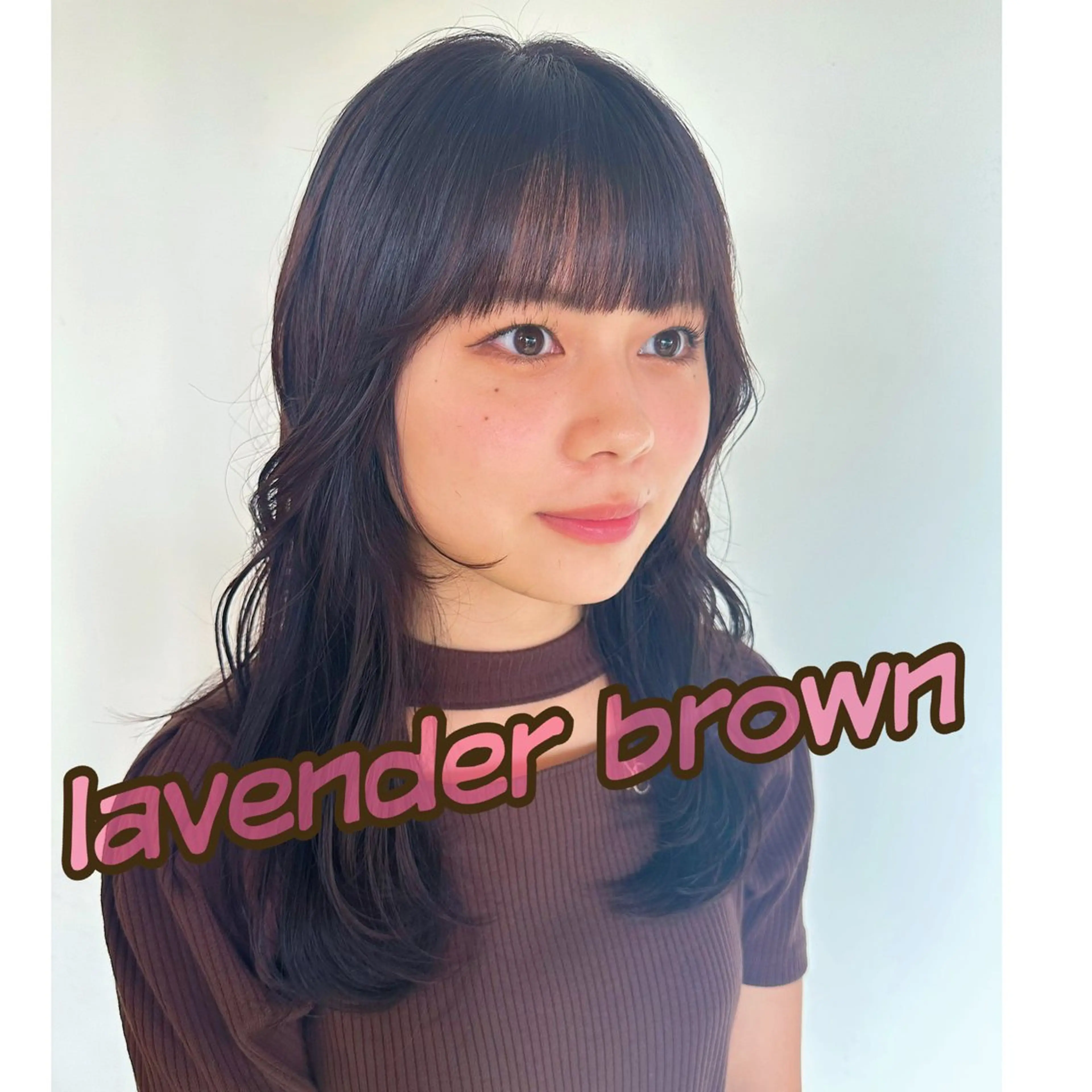 ロング カラー ブラウンカラー ラベンダーカラー ペッツ本店 スタイリスト増田ゆきのヘアスタイル