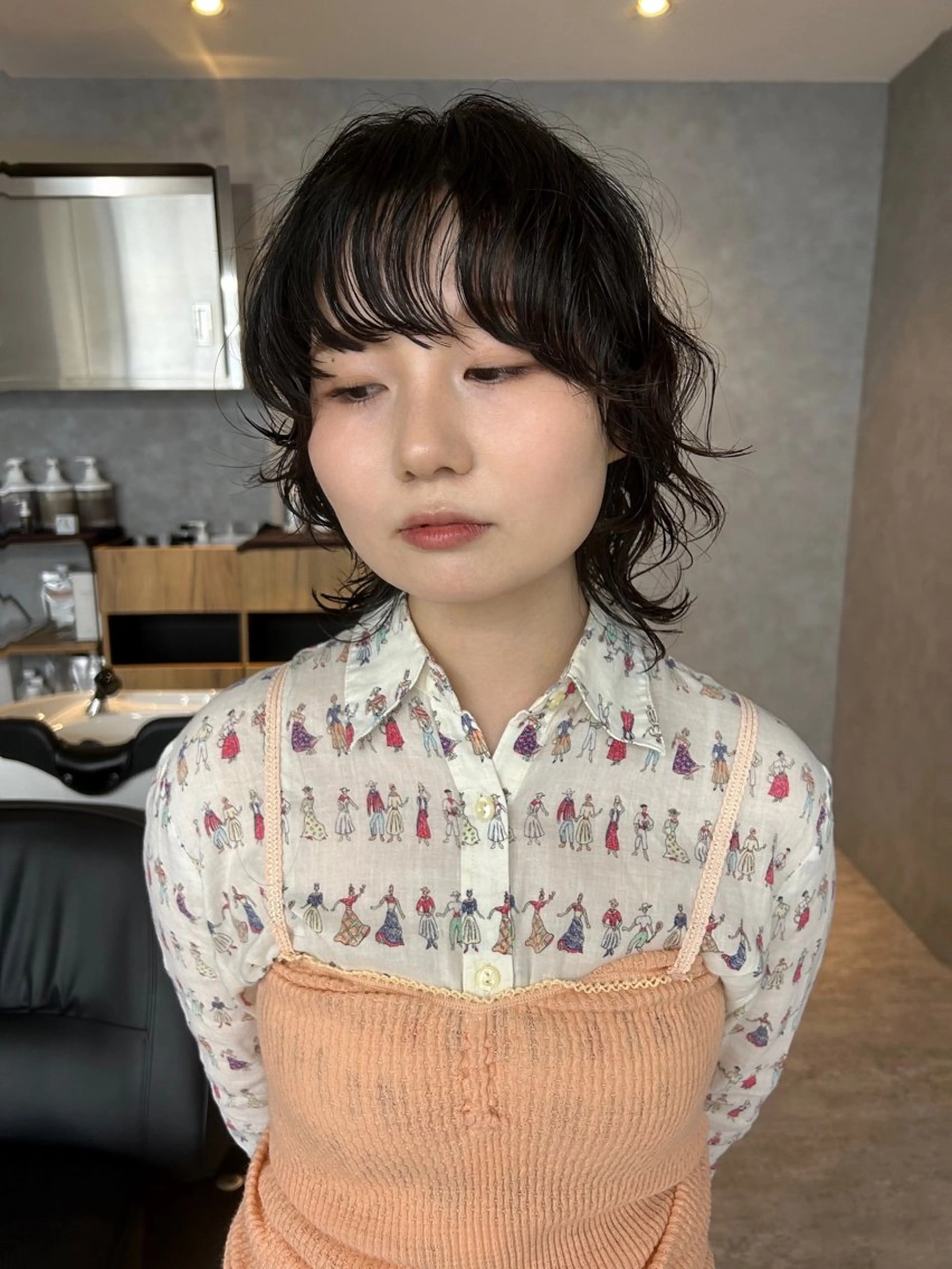 ミディアム ミディアムパーマ ウルフカット aika/パーマ/ ショート/伏見のヘアスタイル