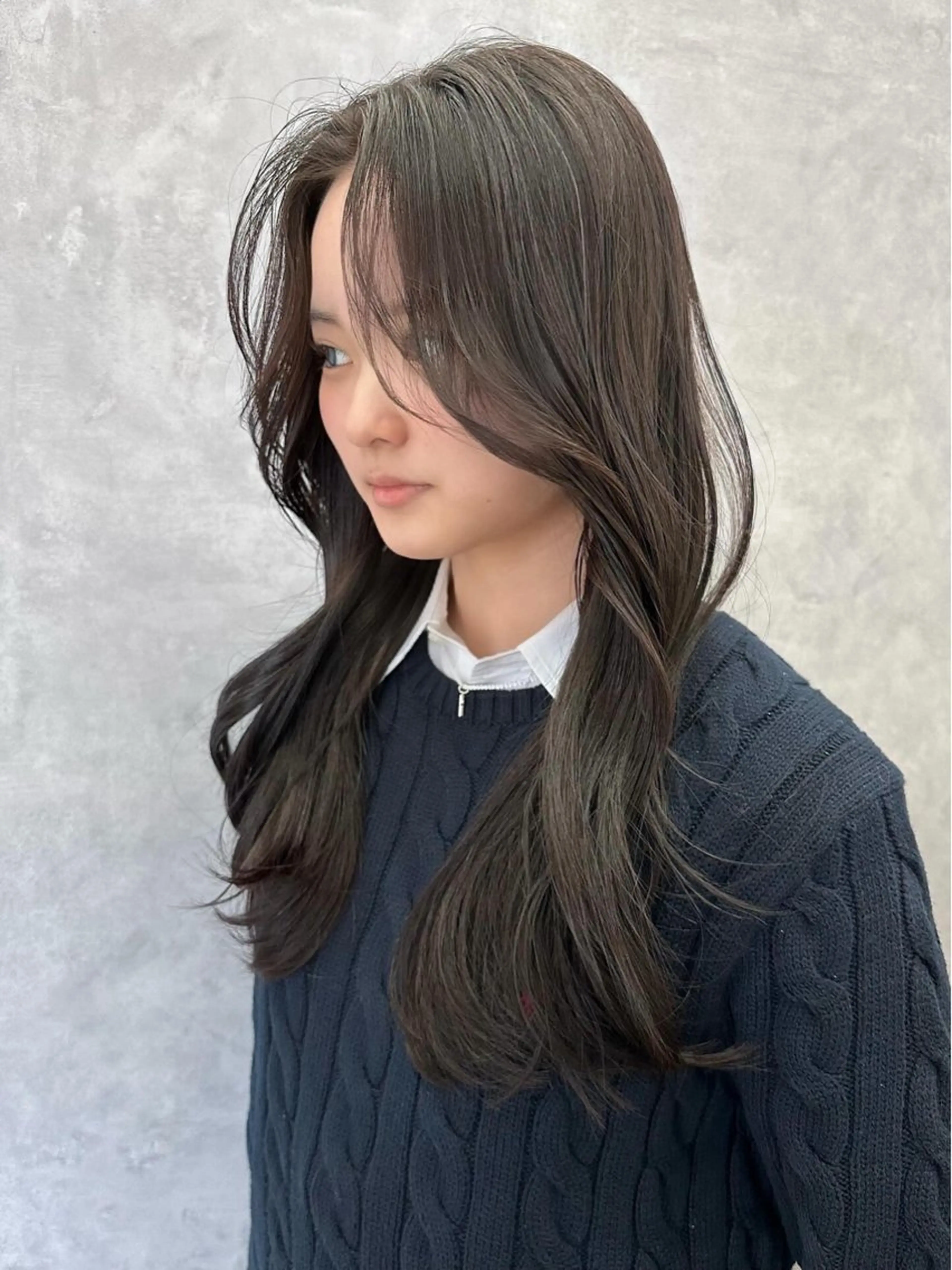 ロング 韓国ヘア/ワンホン ちひろのヘアスタイル