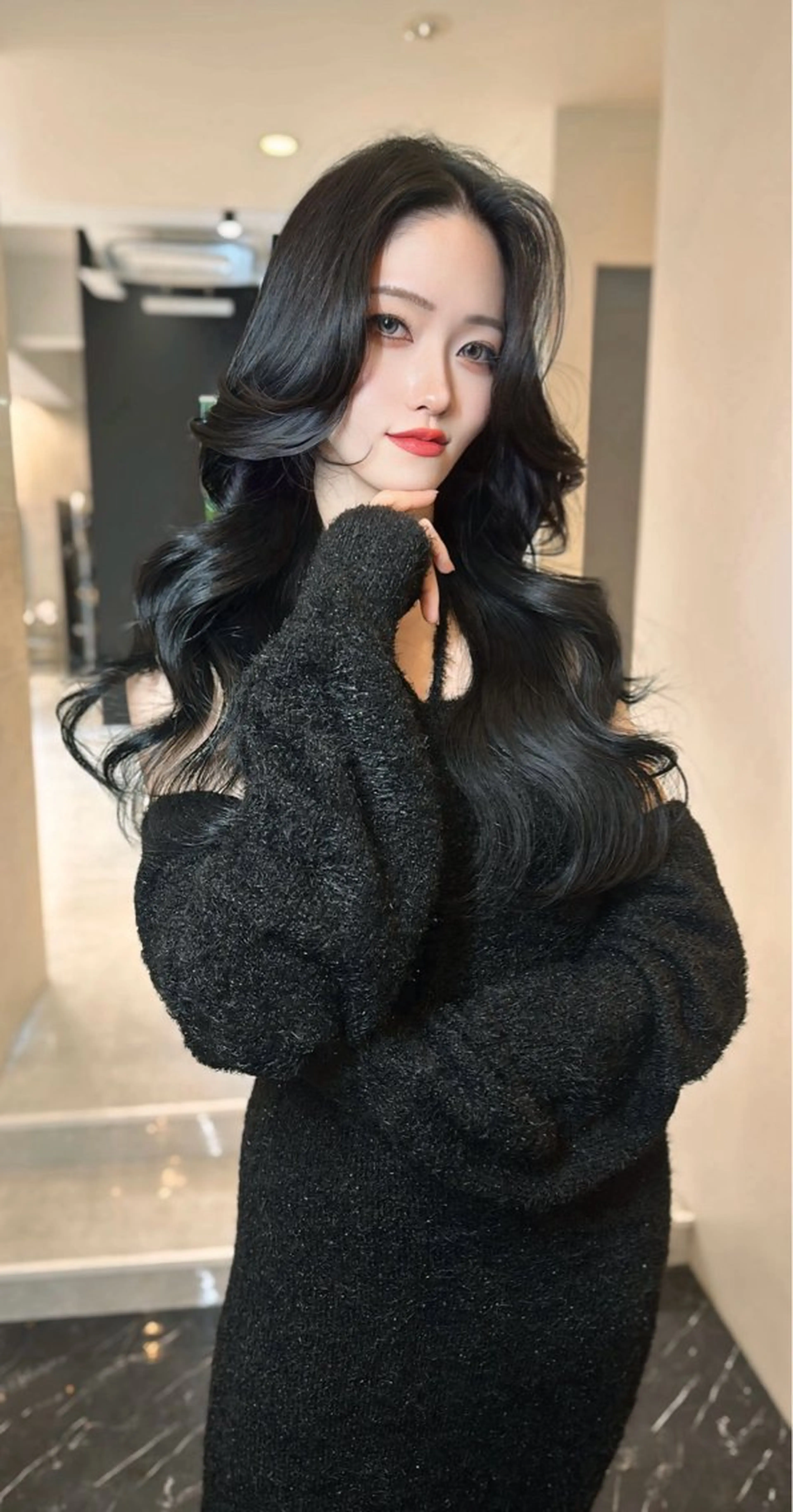 ロング カット ヘアカラー 中韓🇨🇳🇰🇷 🤍TAKAHIROのヘアスタイル