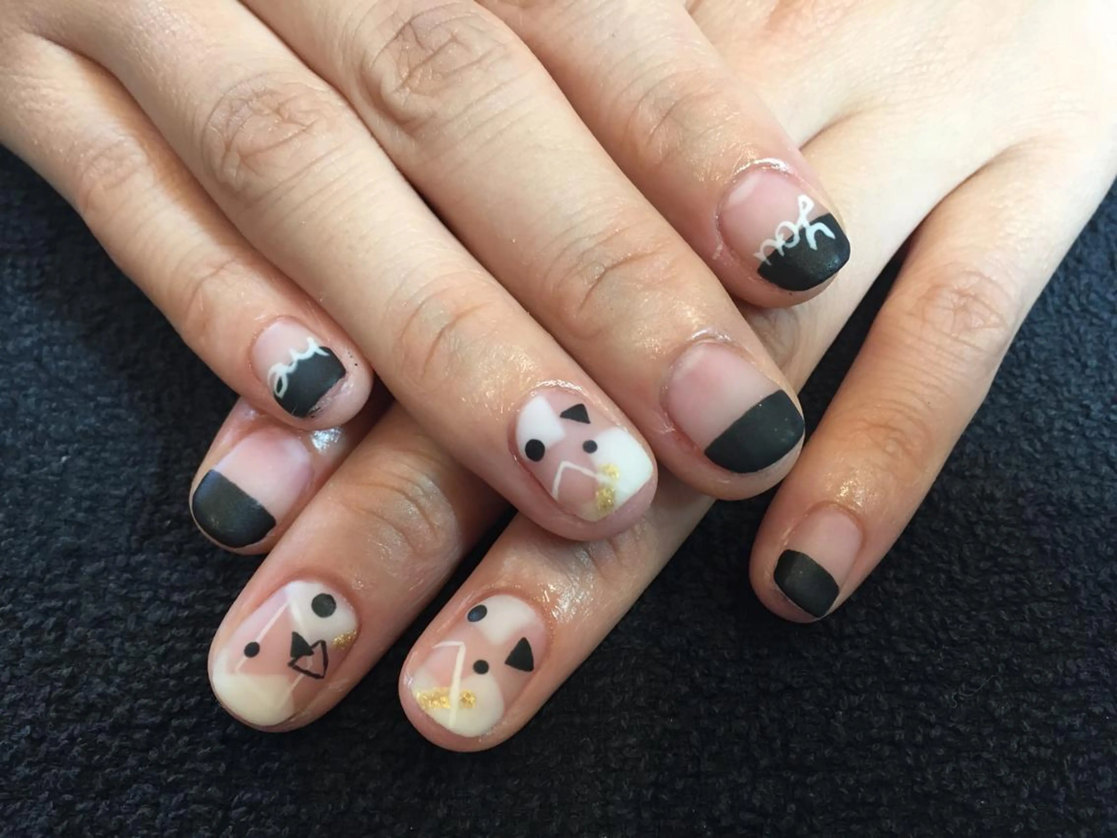 ネイル マットネイル ハンドネイル Lila所属・桑原 香菜代のネイルデザイン