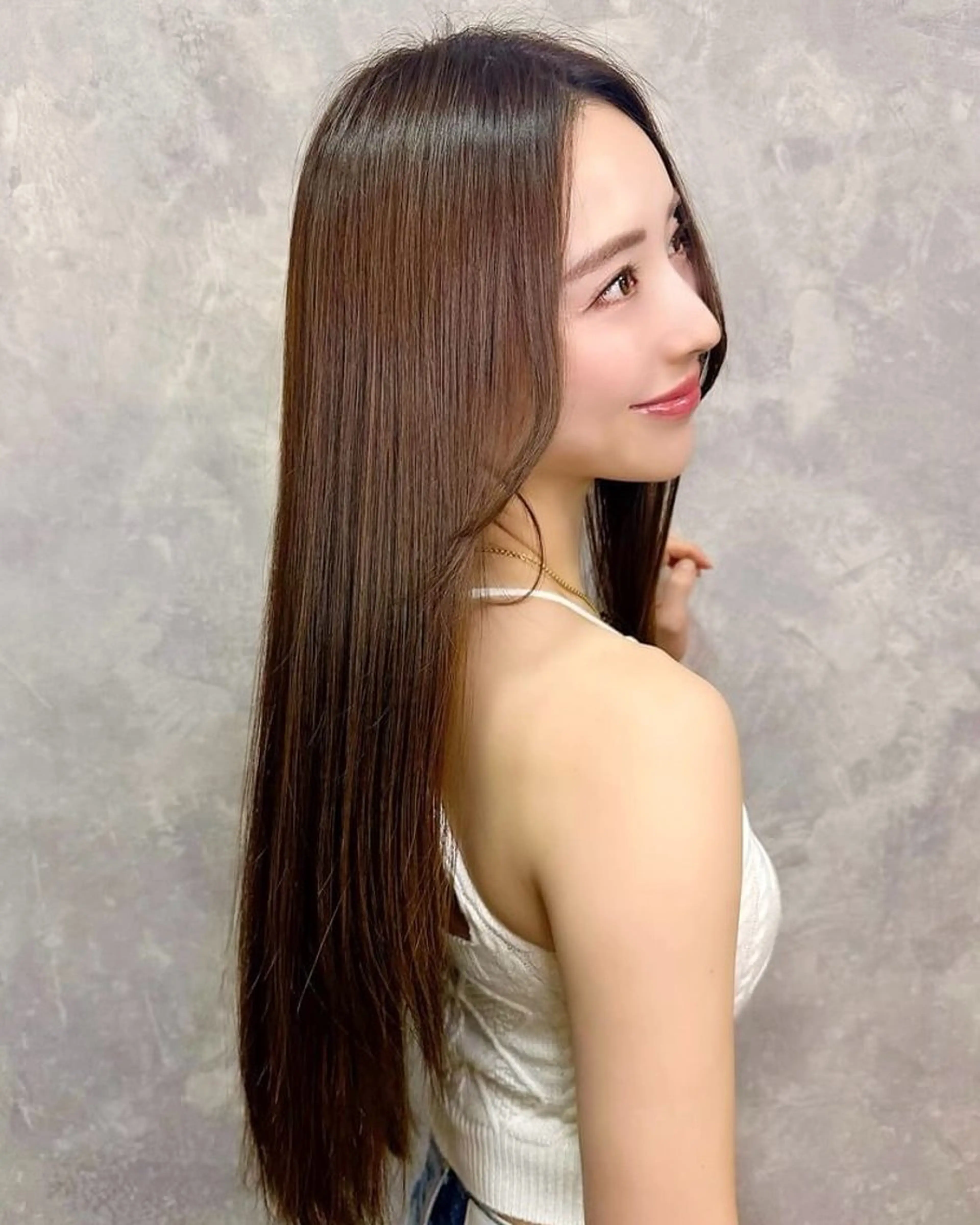 ロング 西新/縮毛矯正 /メンズカットのヘアスタイル