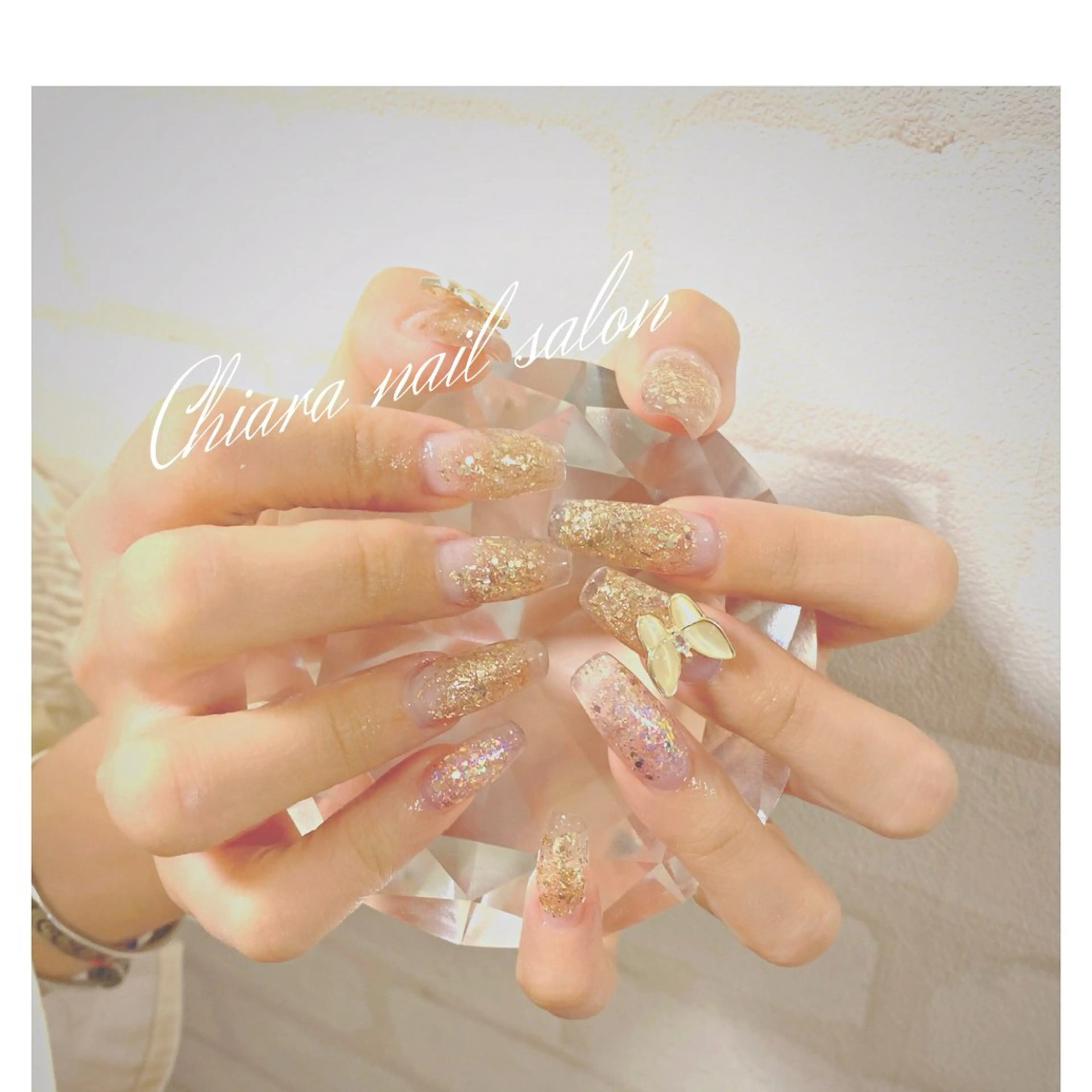 ネイル Chiara チップ長さ出しのネイルデザイン