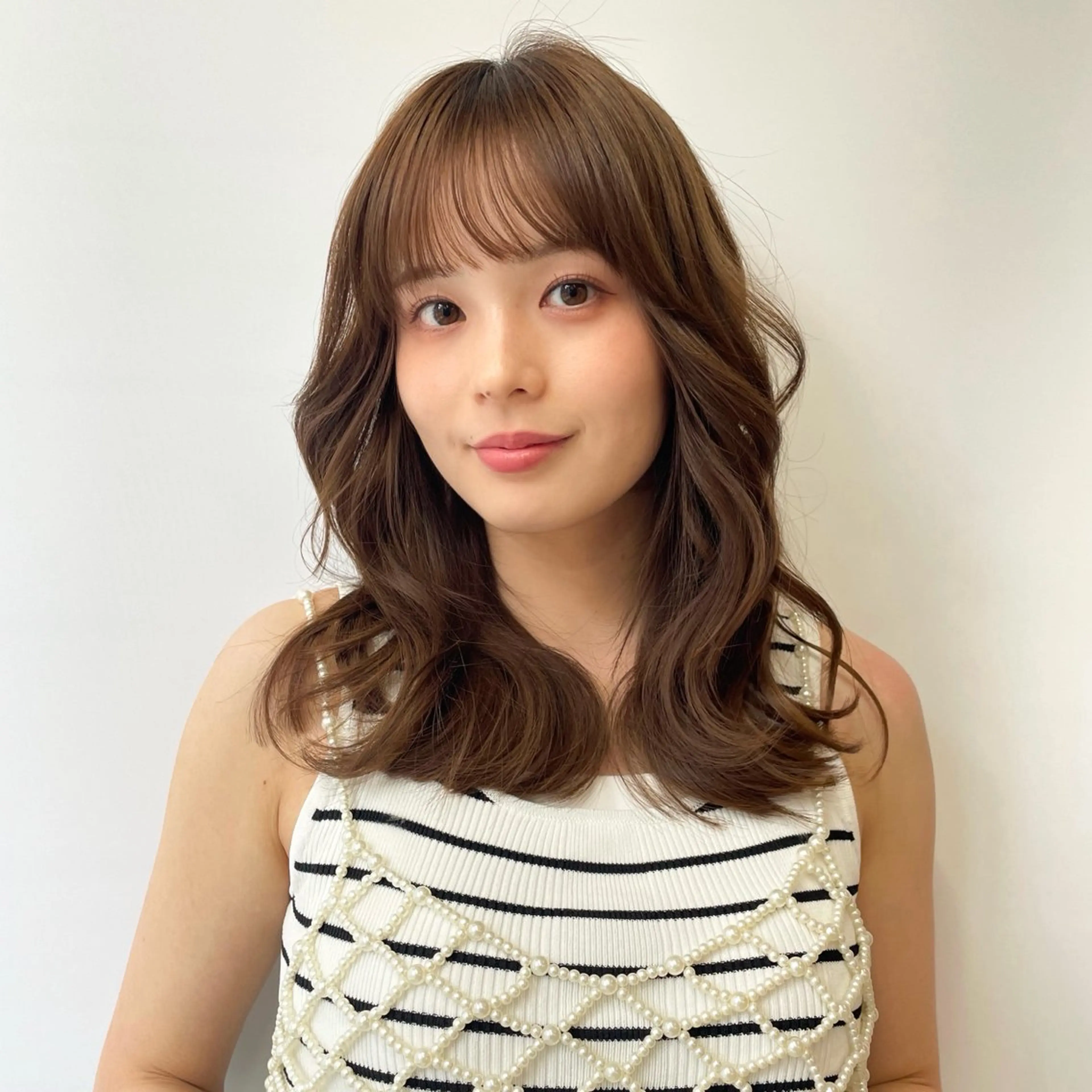 セミロング カラー アイブロウモデル 募集中🍒/北爪まゆのヘアスタイル