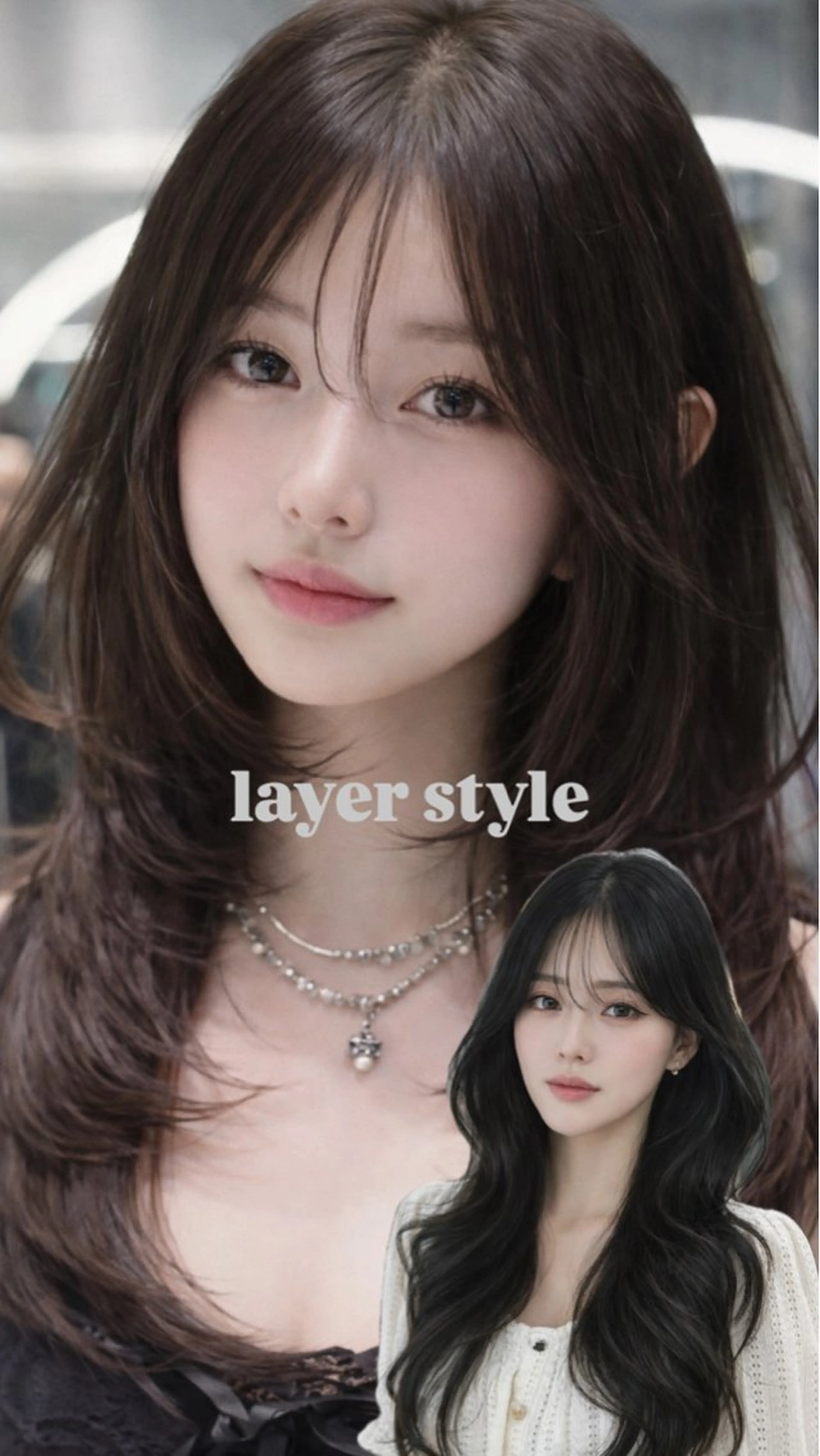 レイヤーカット🇰🇷✧*｡ワンホン／韓国ヘアが好きな方🪽🩶の写真