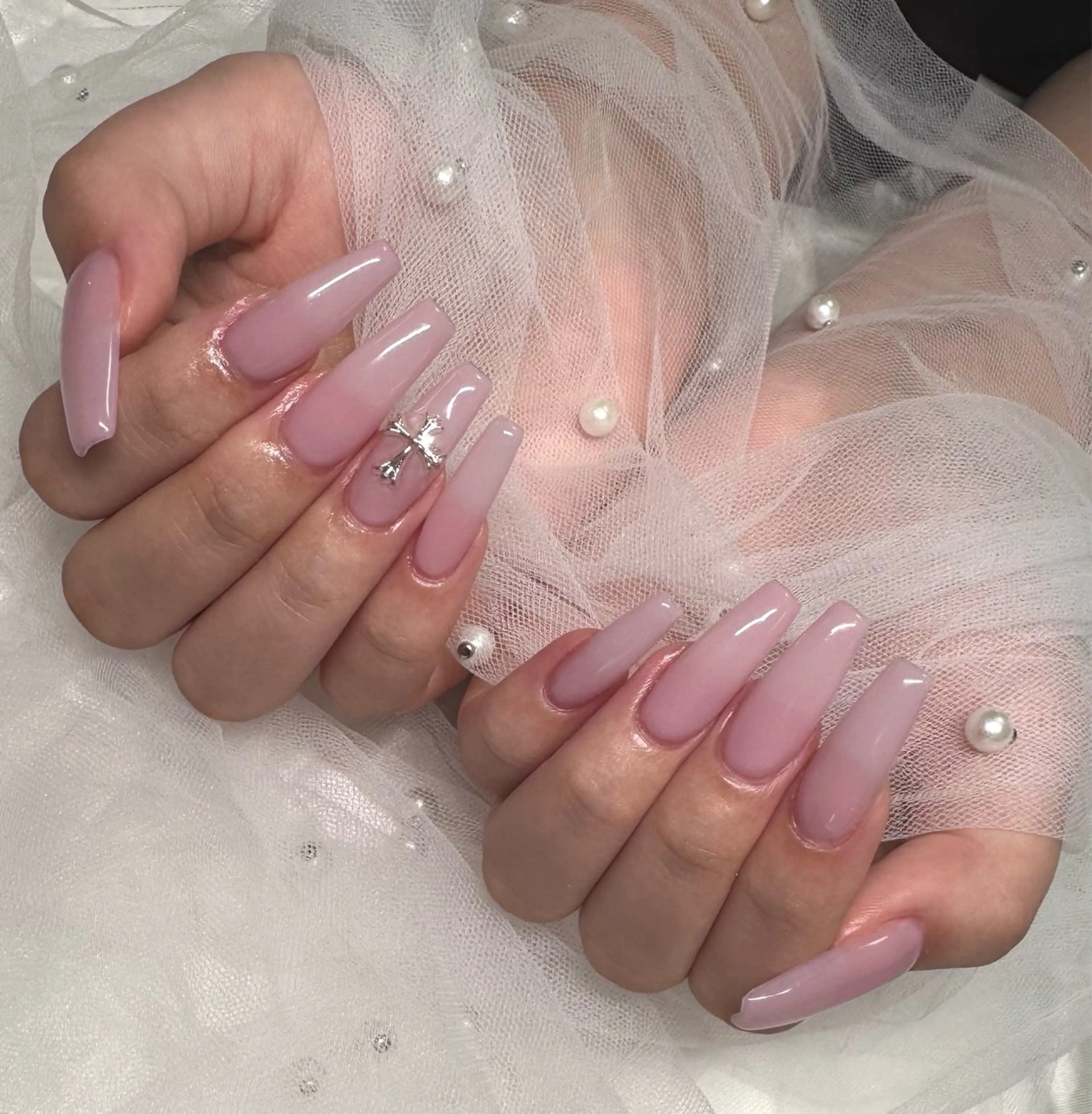 チップ10本長さだしワンカラー👱🏼‍♀️🤟🏾💖オフあり🍑(パーツもプラス料金でつけれます🙆🏻‍♀️)の写真