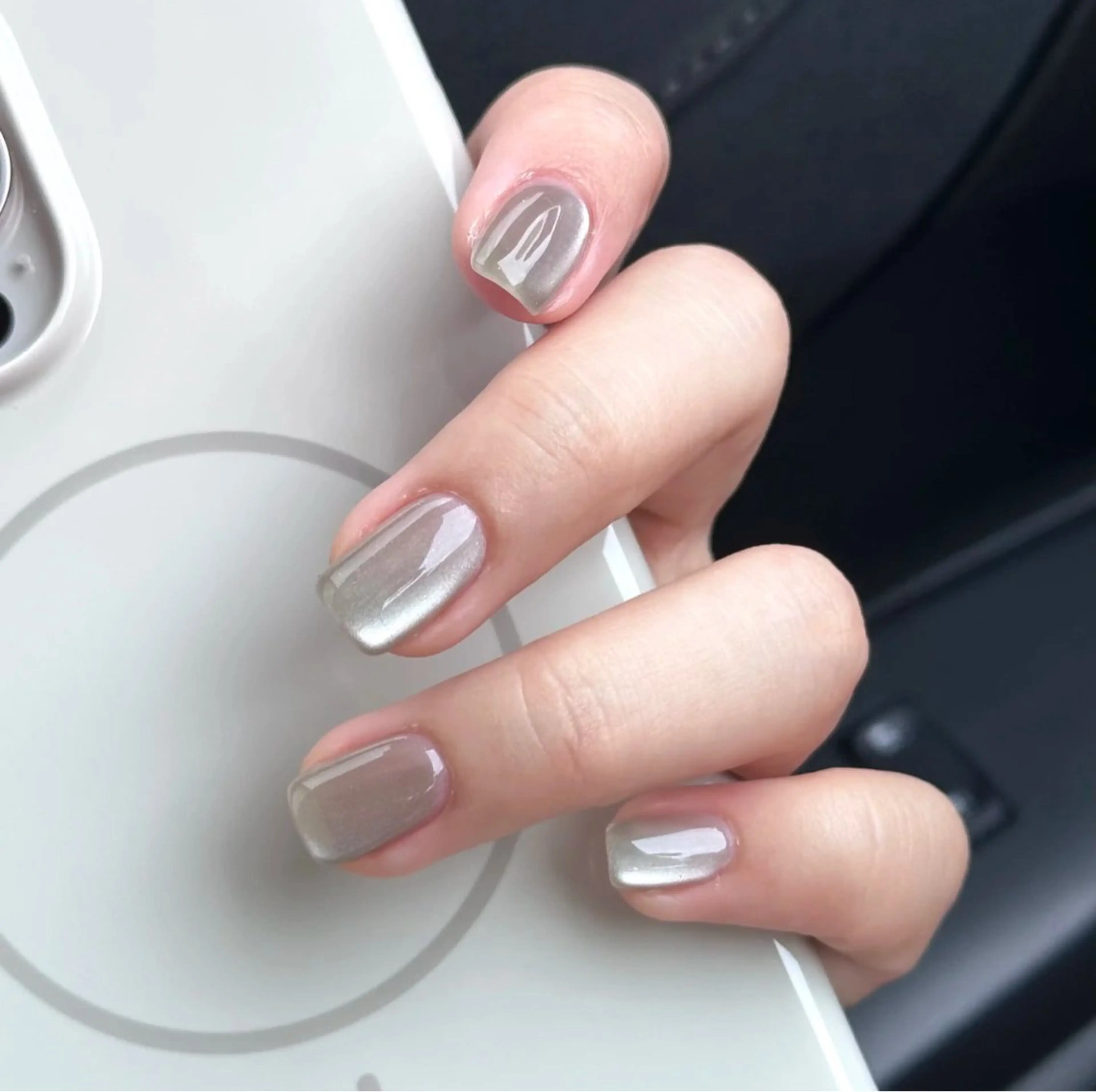 ネイル アートネイル オーロラネイル クリアネイル 長さ出し フレンチネイル ハンドネイル ハンドケア Ku raのネイルデザイン