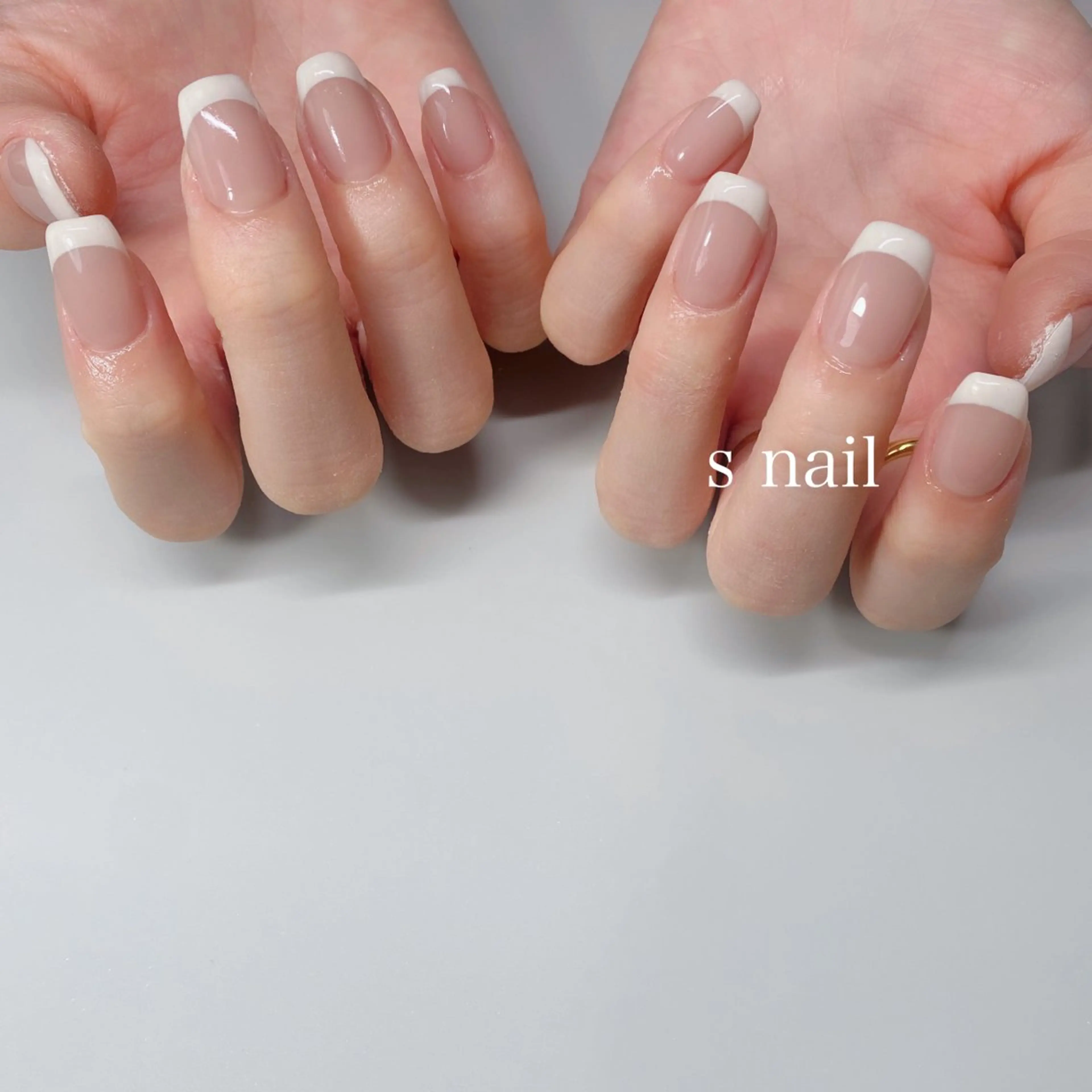 ネイル フレンチネイル ハンドネイル s nail さとよしみゆきのネイルデザイン