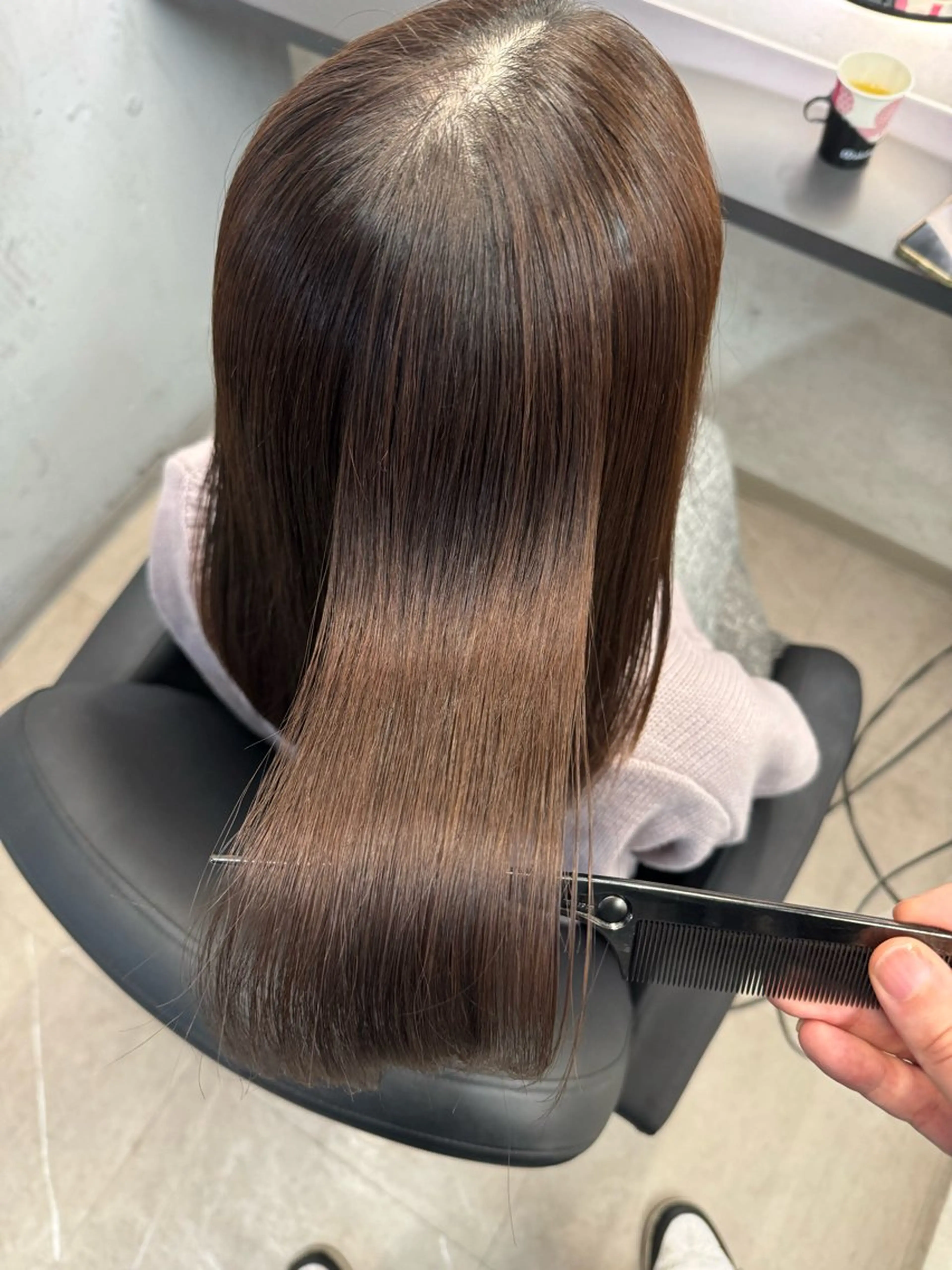 ロング カット ヘアカラー 縮毛矯正 トリートメント XYZ所属・縮毛矯正/髪質改善 韓国風/MIKIYAのヘアスタイル