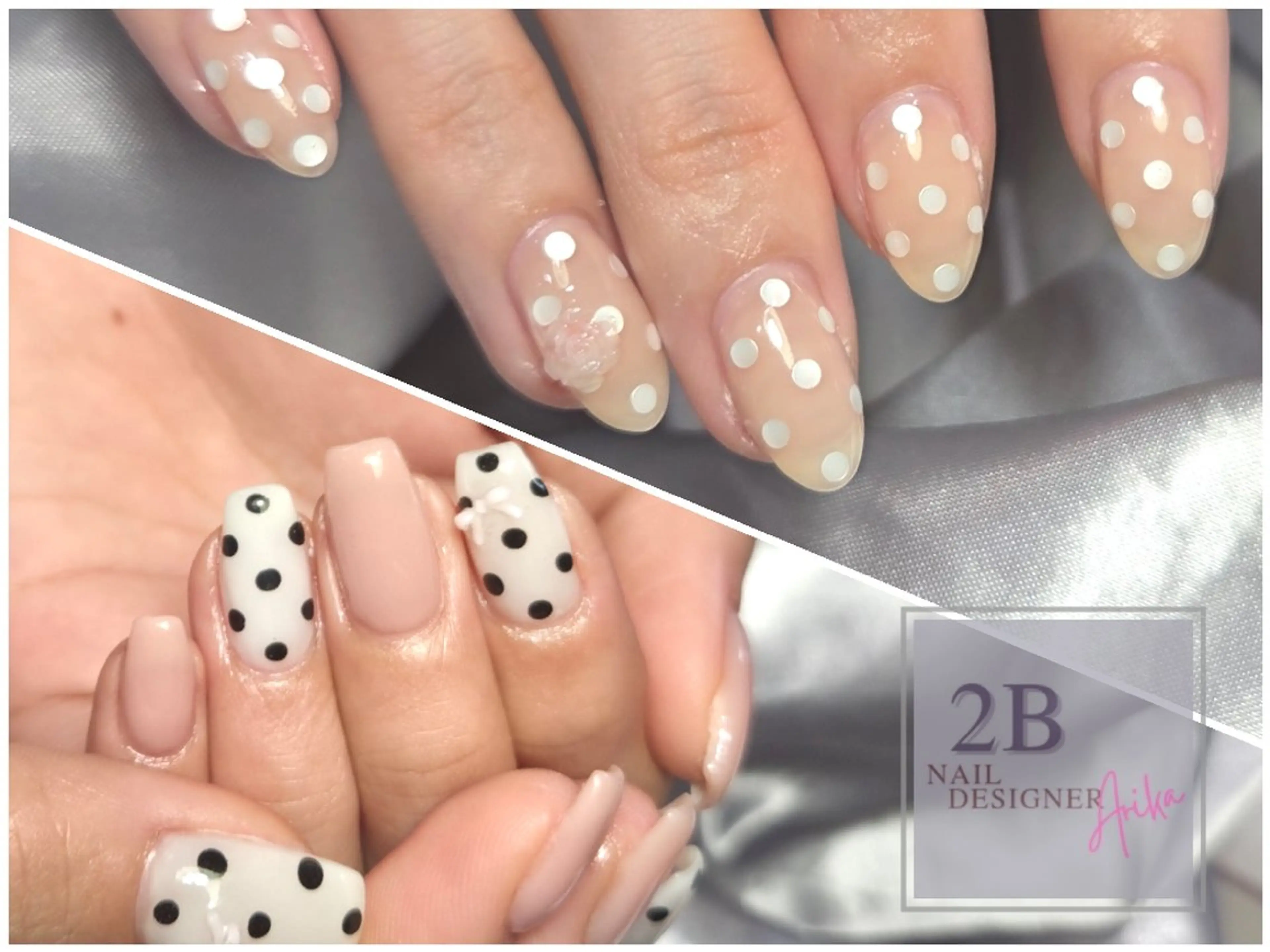 ネイル ドット ハンドネイル 2B__nails ニービー京都伏見区のネイルデザイン