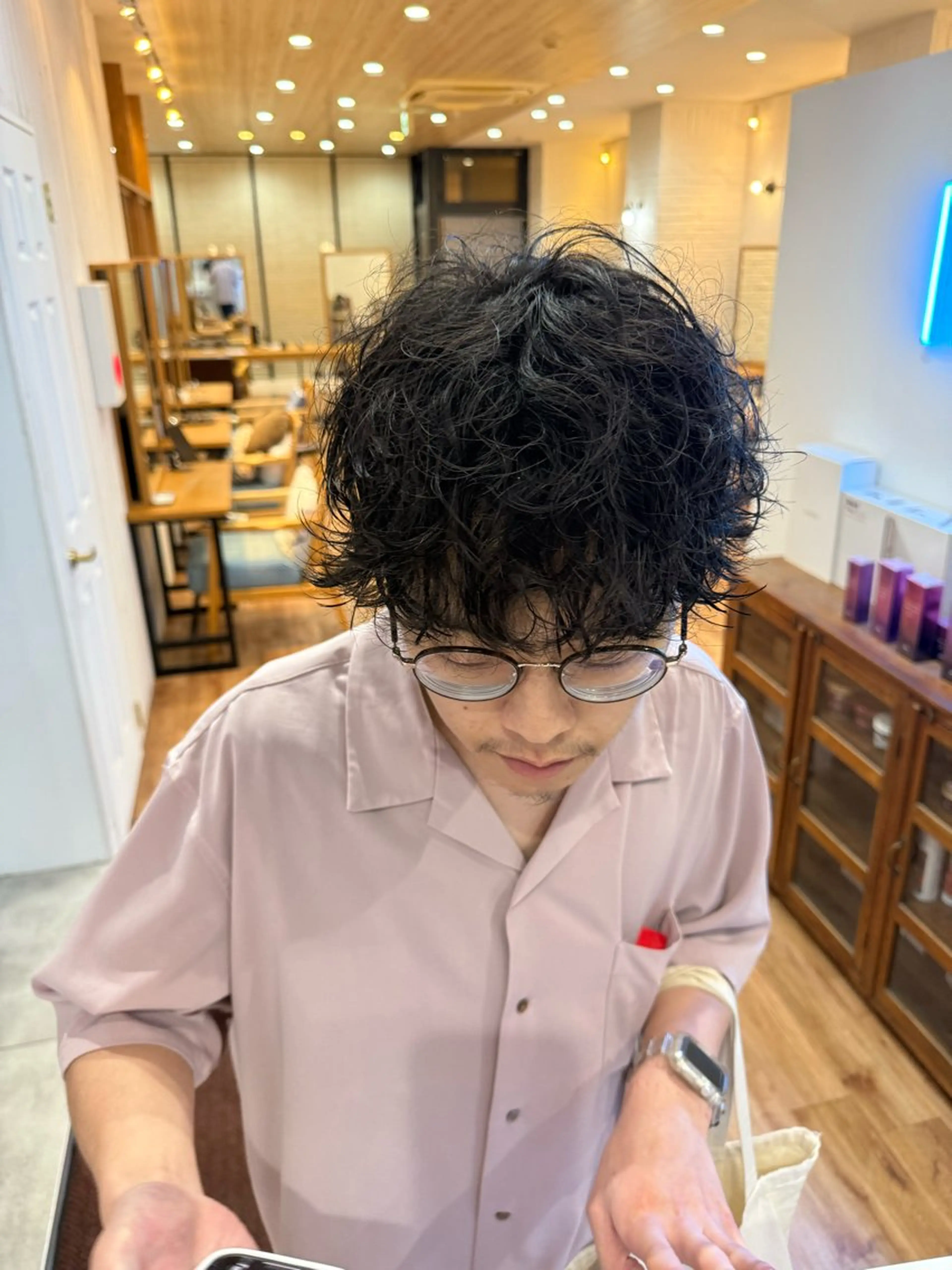 ミディアム パーマ メンズ カット パーマ little吉祥寺店所属・［メンズ特化］神谷 清のヘアスタイル