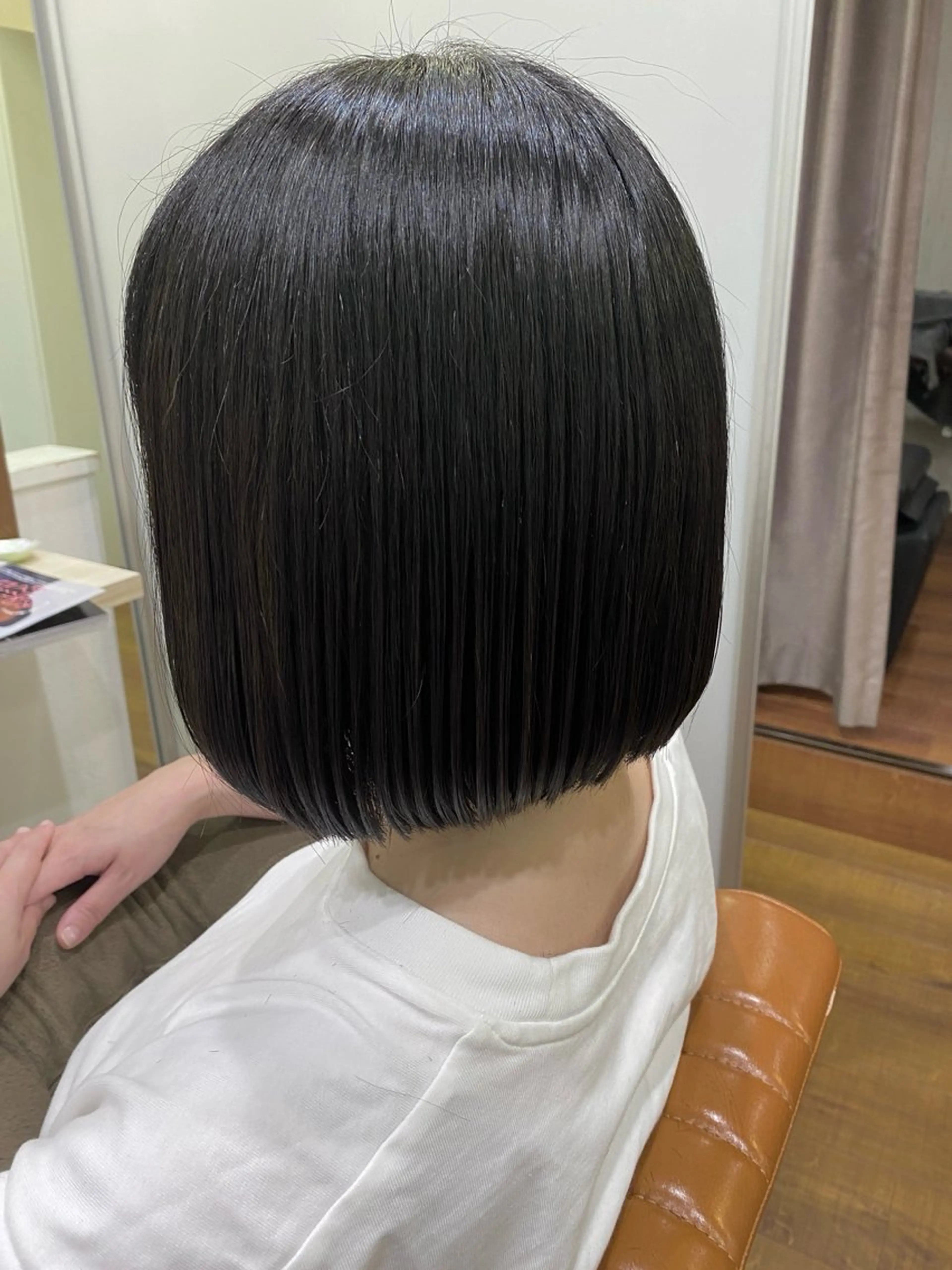 ショート 切りっぱなしボブ ボブ 宮﨑 まりあのヘアスタイル