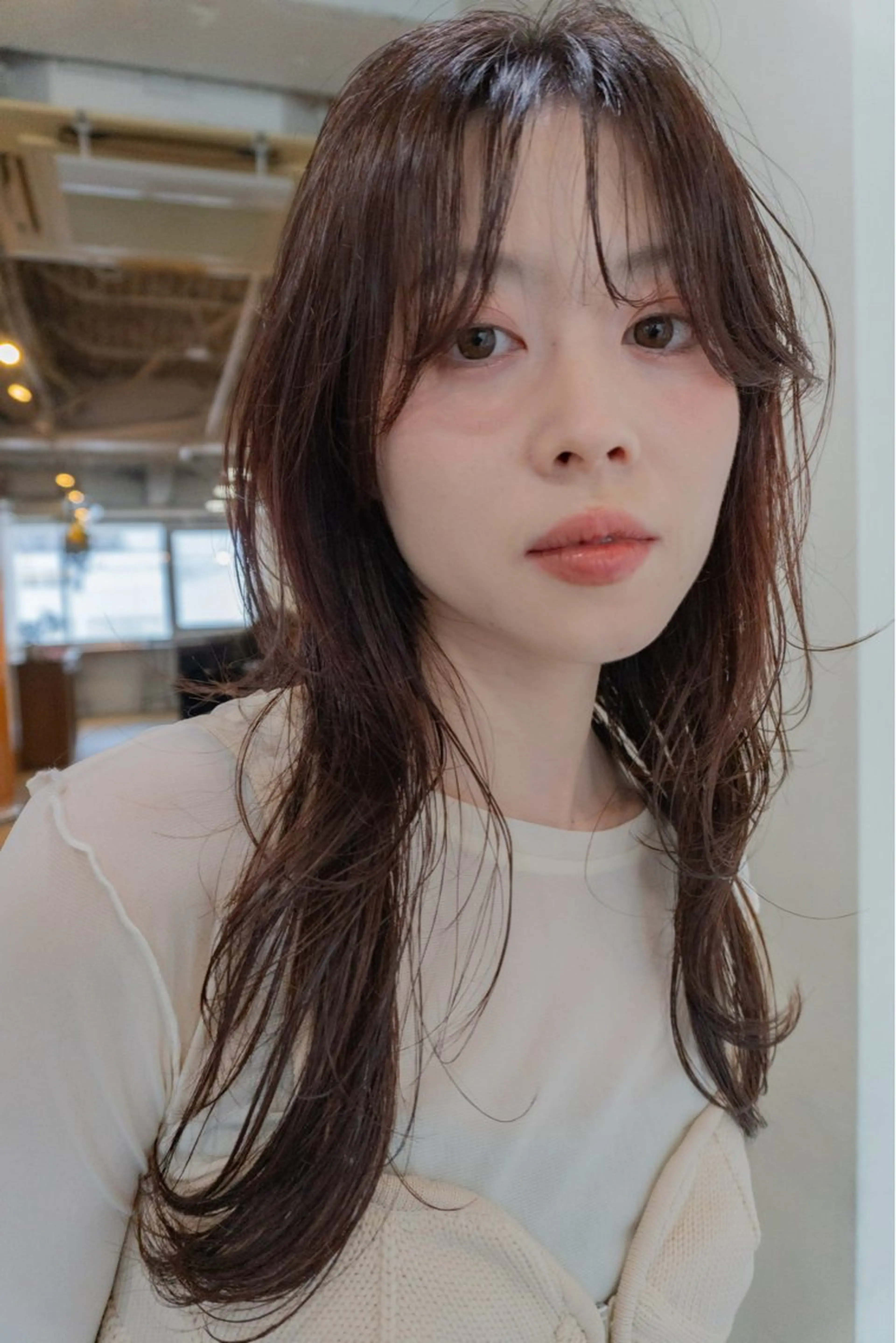 セミロング カラー ブラウンカラー 透明感カラー レイヤーカット カット ヘアカラー トリートメント レイヤー／似合わせ TAKUYAのヘアスタイル