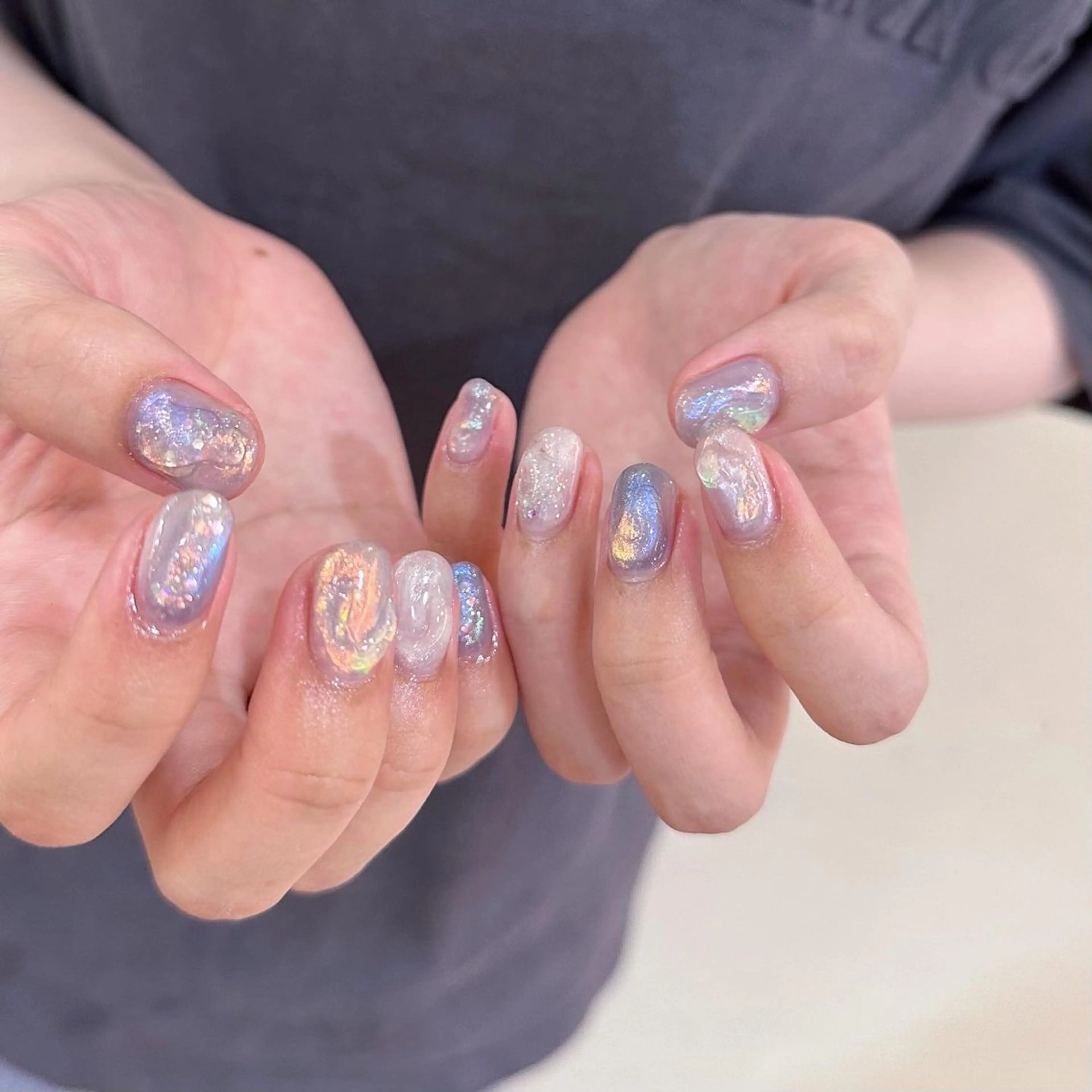 ネイル 𝕄𝕚𝕪𝕦🤍 自由が丘⌇パラジェルのネイルデザイン