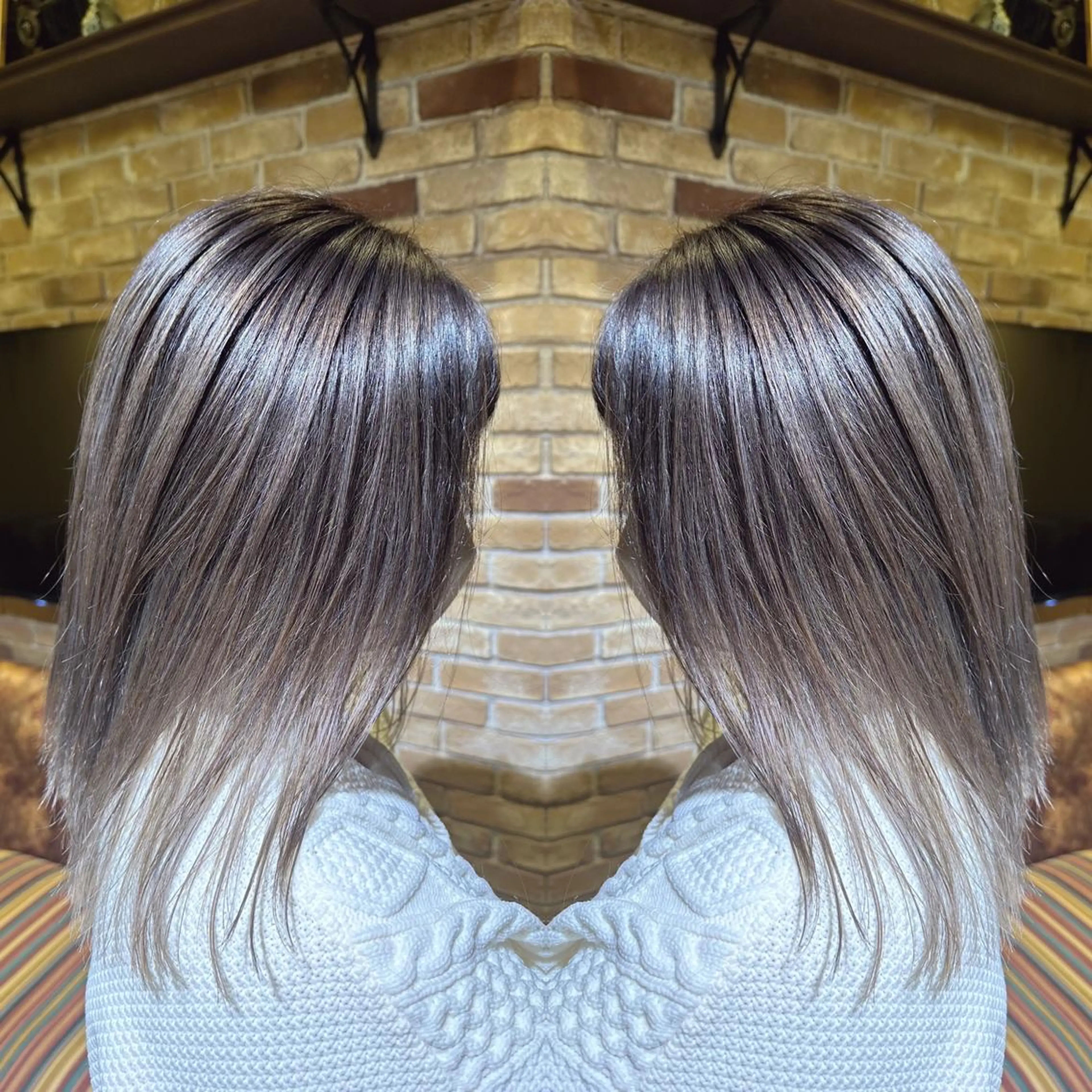 セミロング レイヤーカット ヘアカラー Re.ly所属・🦄Re.ly代表 灰野壮🦄のヘアスタイル