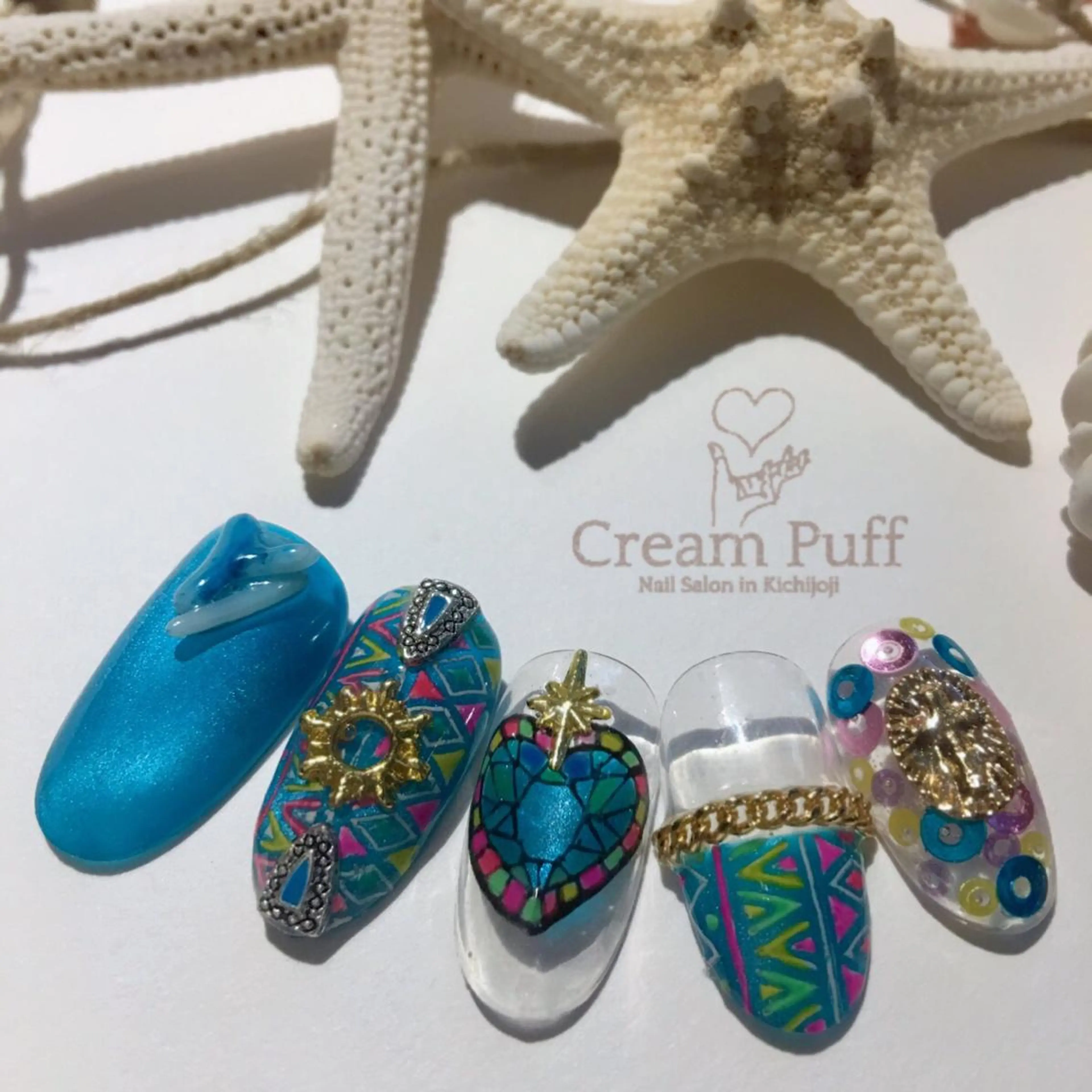 ネイル ジェルネイル マグネットネイル HAMANO MIKAのネイルデザイン