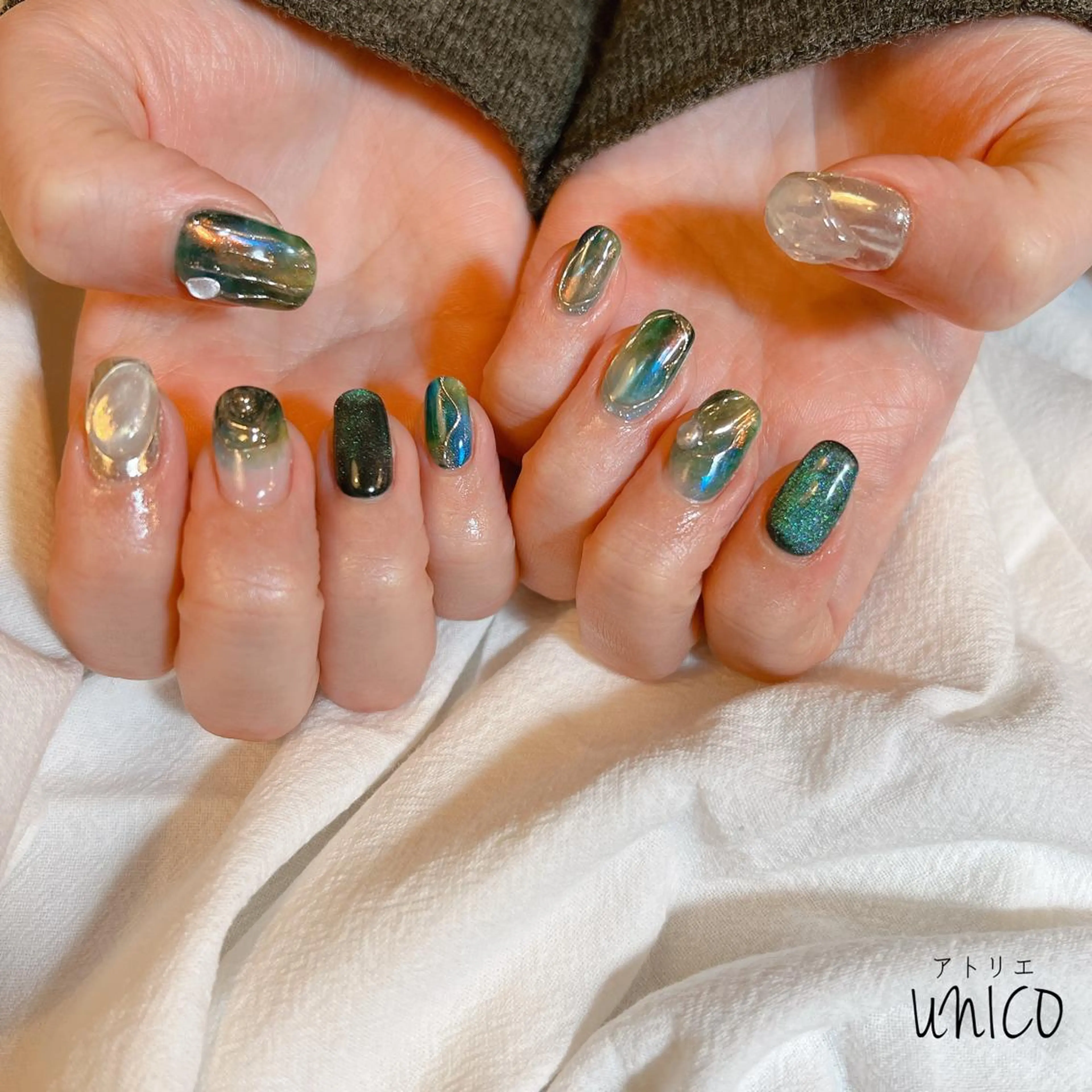 ネイル マグネットネイル ハンドネイル アトリエ UNICOのネイルデザイン