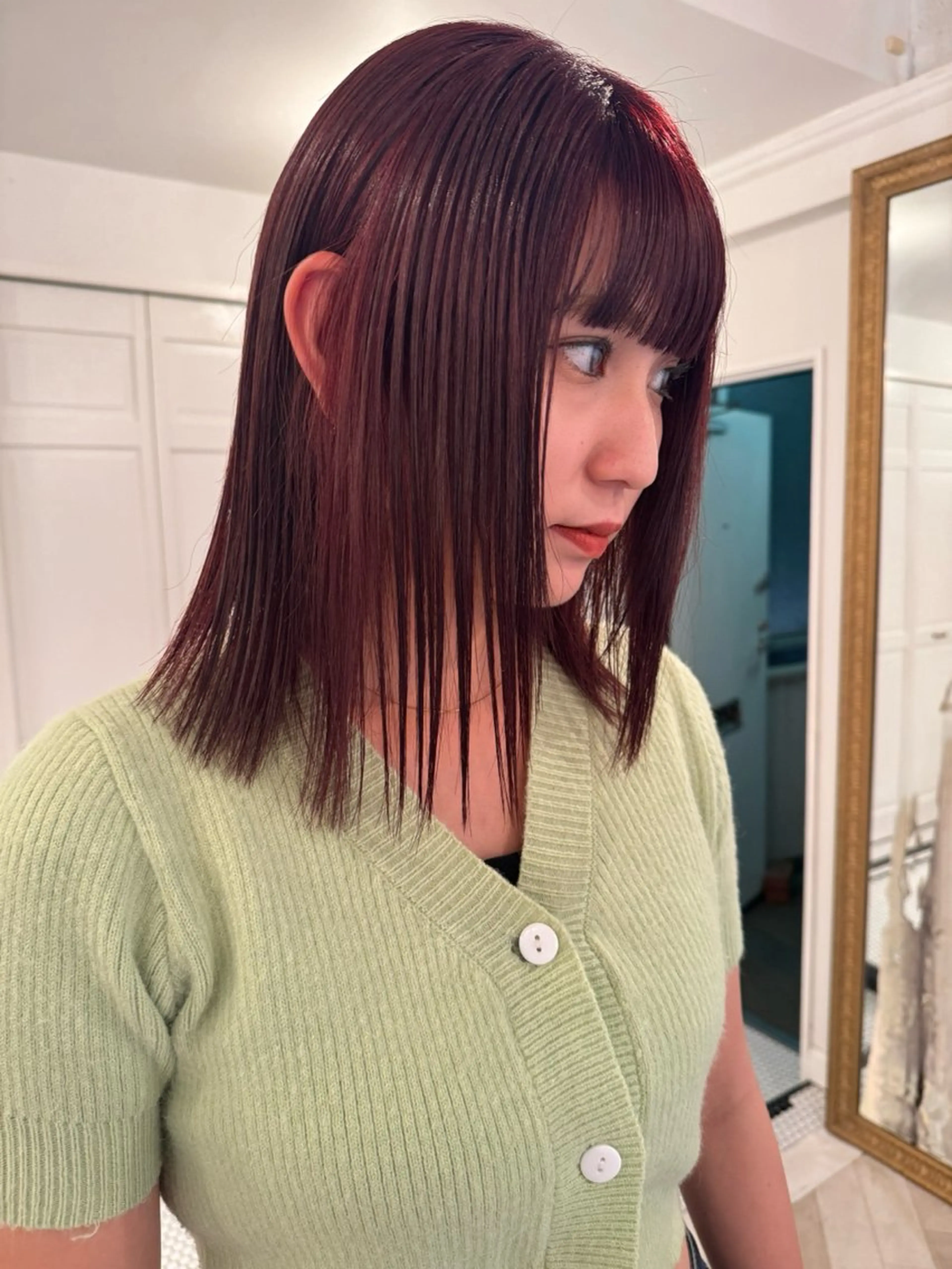 カラー ヘアカラー ブリーチカラー🎀 韓国風/寺門美優のヘアスタイル