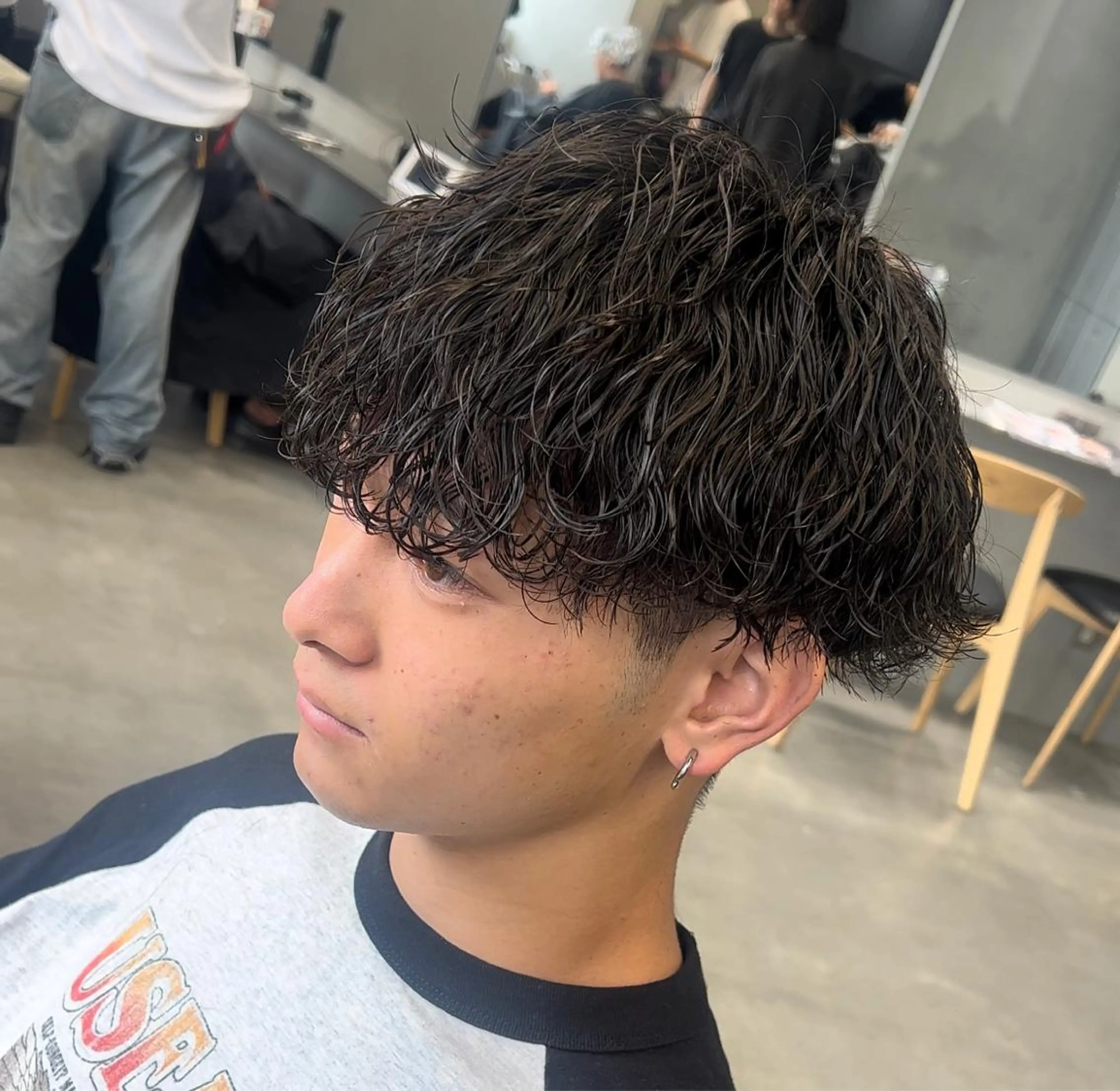 ショート パーマ メンズ メンズパーマ スペインカール スパイキーショート ツイストスパイラルパーマ 波巻きパーマ 松下 友希 【fifth】のヘアスタイル