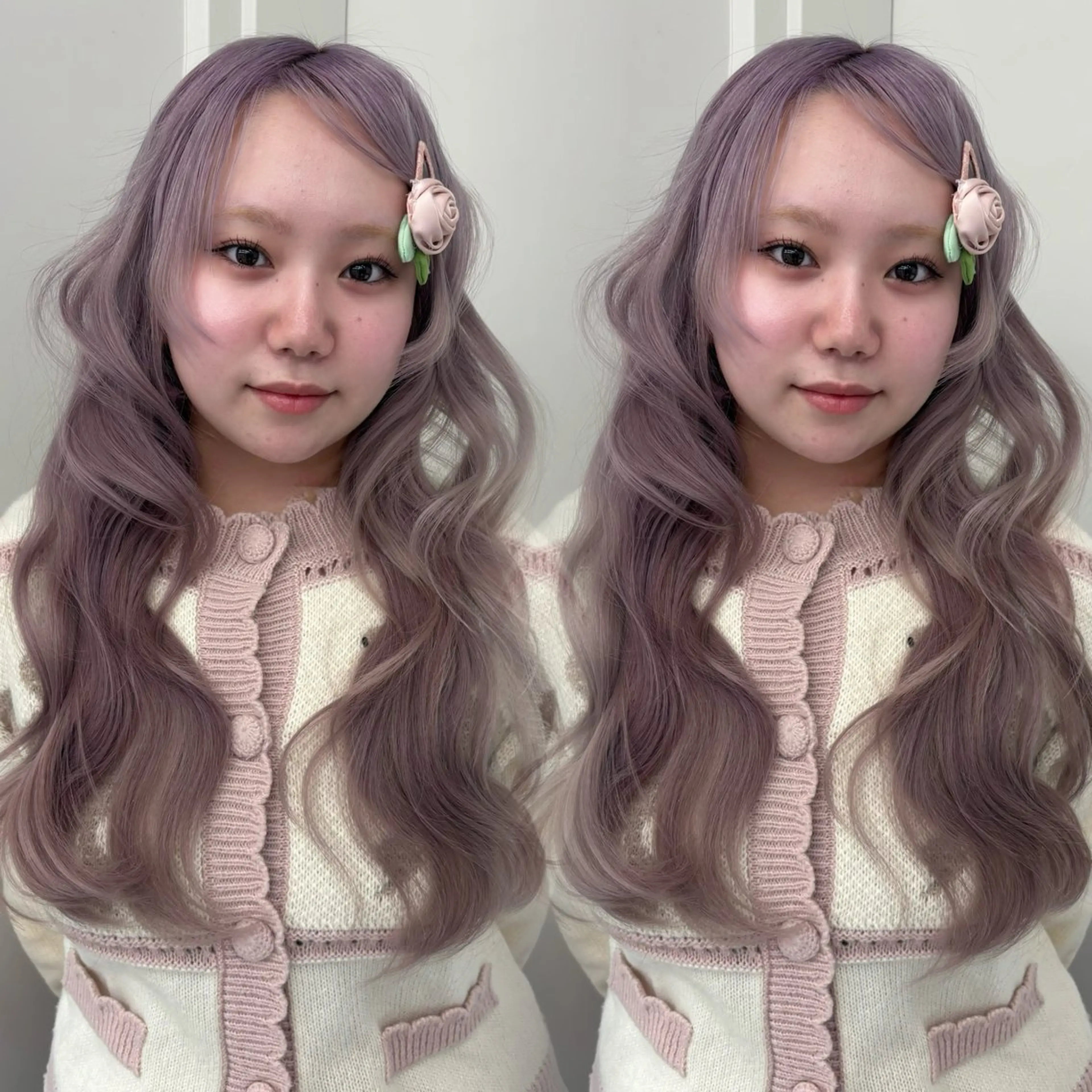 ロング パープルカラー ヘアカラー girlyハイトーン /uki /渋谷🎀のヘアスタイル