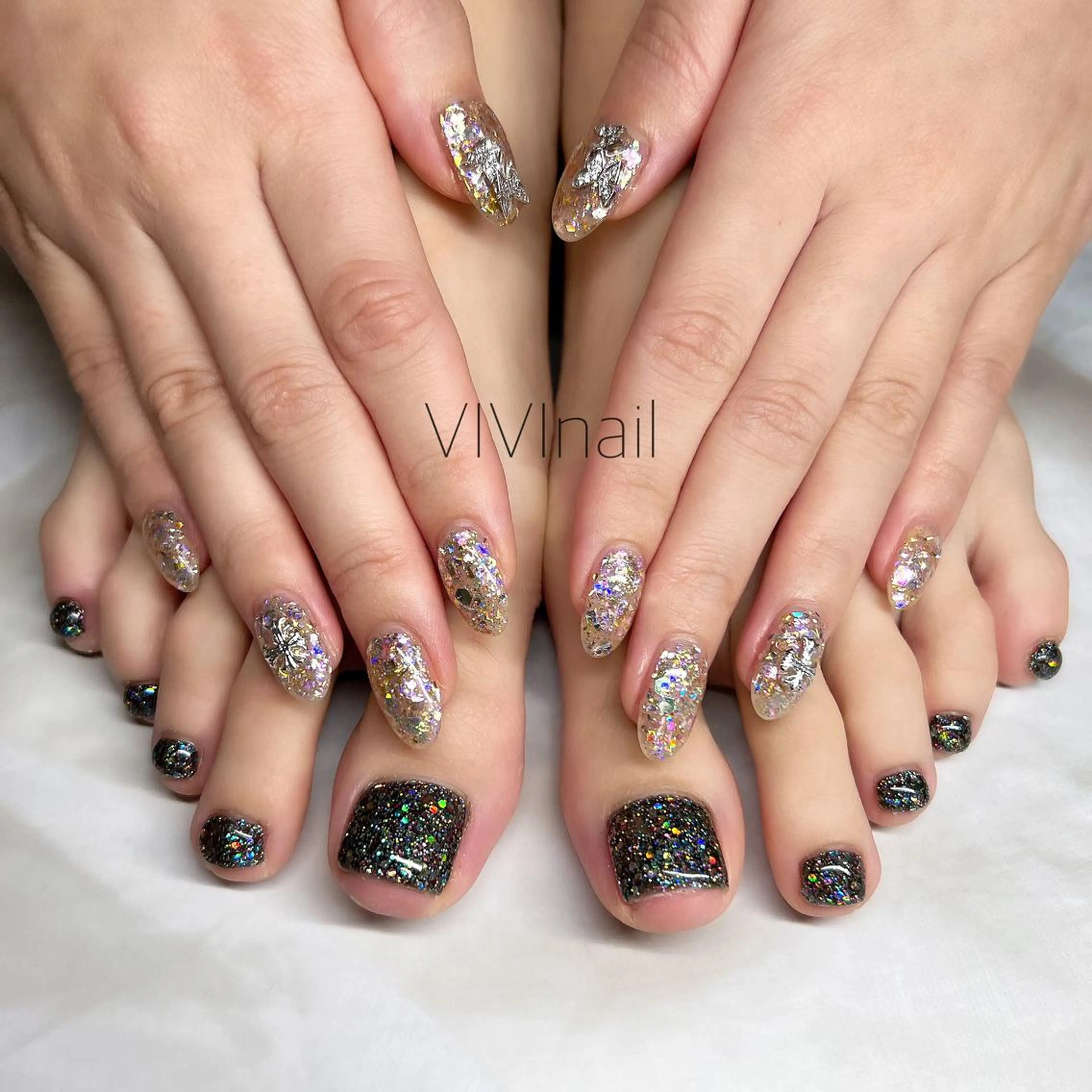 ネイル キラキラネイル ハンドネイル vivi nailのネイルデザイン