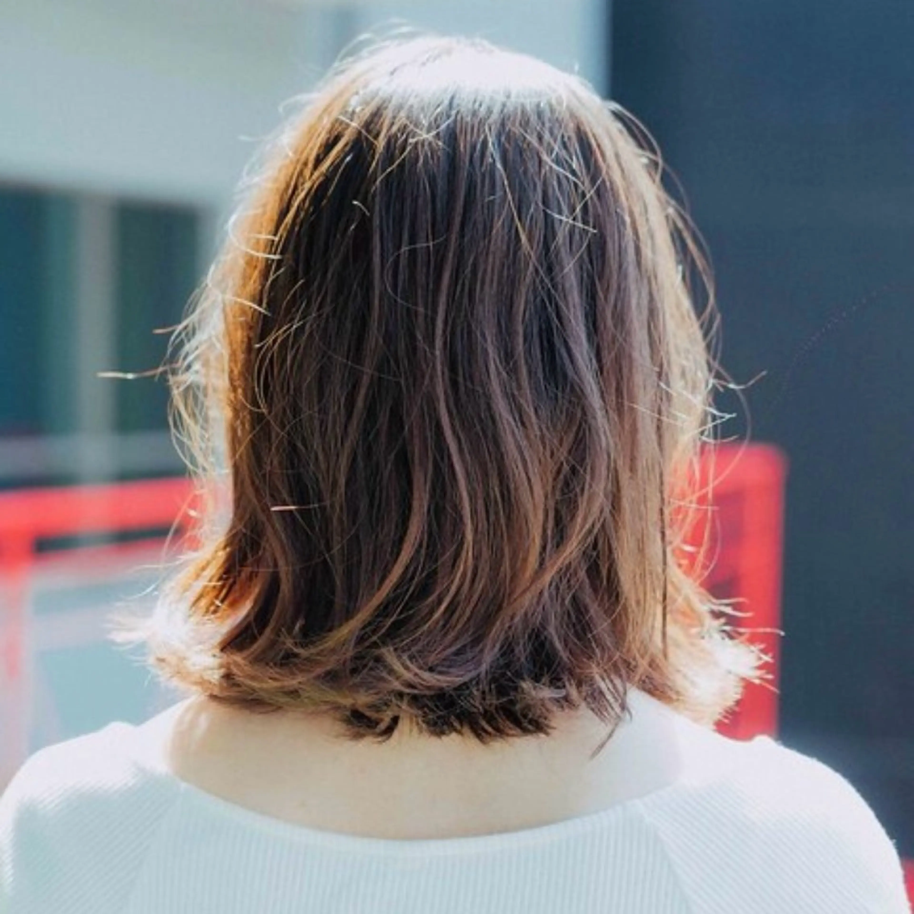 ミディアム カラー ハイトーン/ボブ/ ハイライト🤍涼介のヘアスタイル