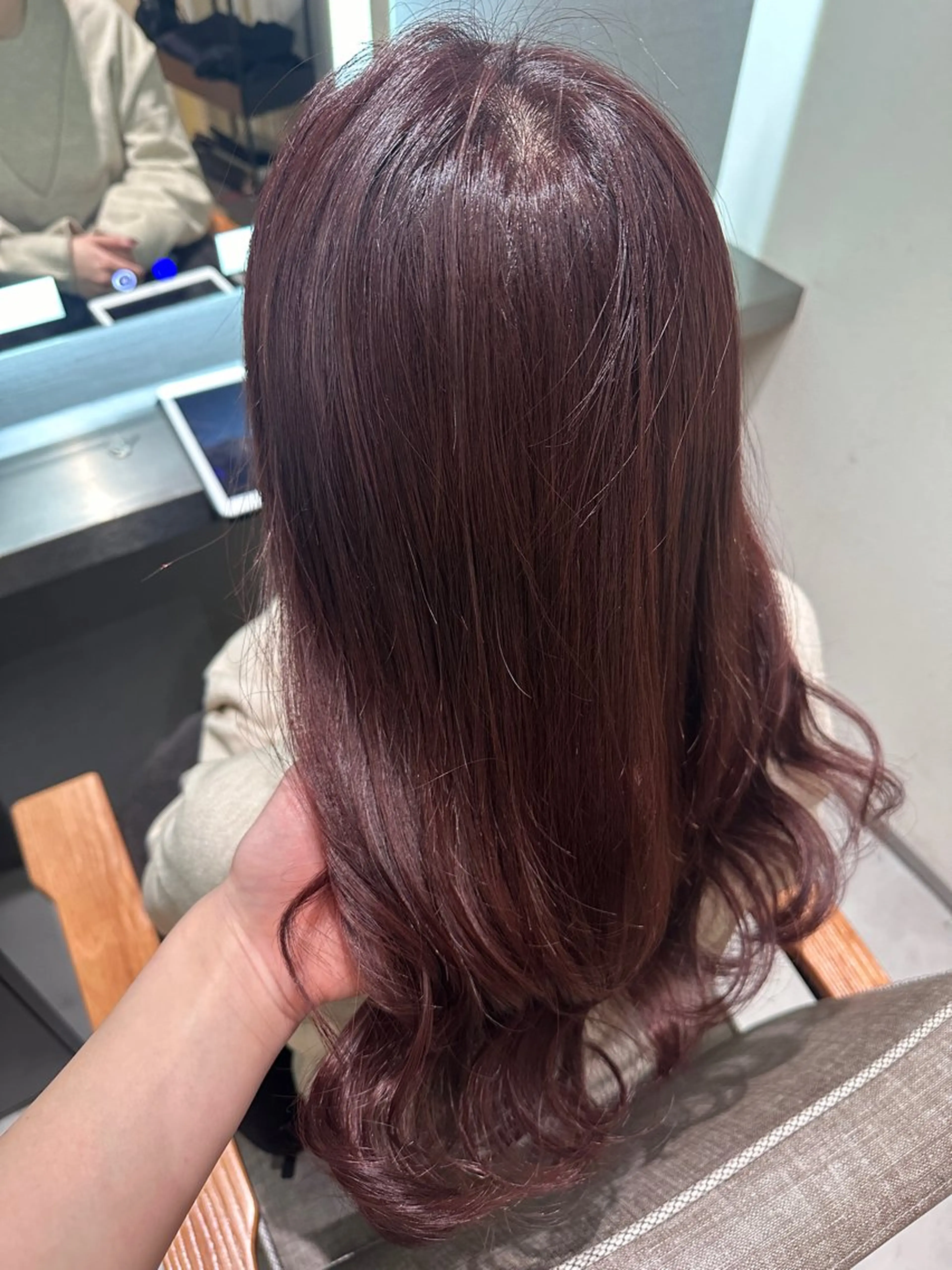 セミロング カラー ヘアアレンジ ブリーチ ラベンダーカラー ブリーチなしカラー 🇰🇷韓国スタイル レイヤー/ayanaのヘアスタイル