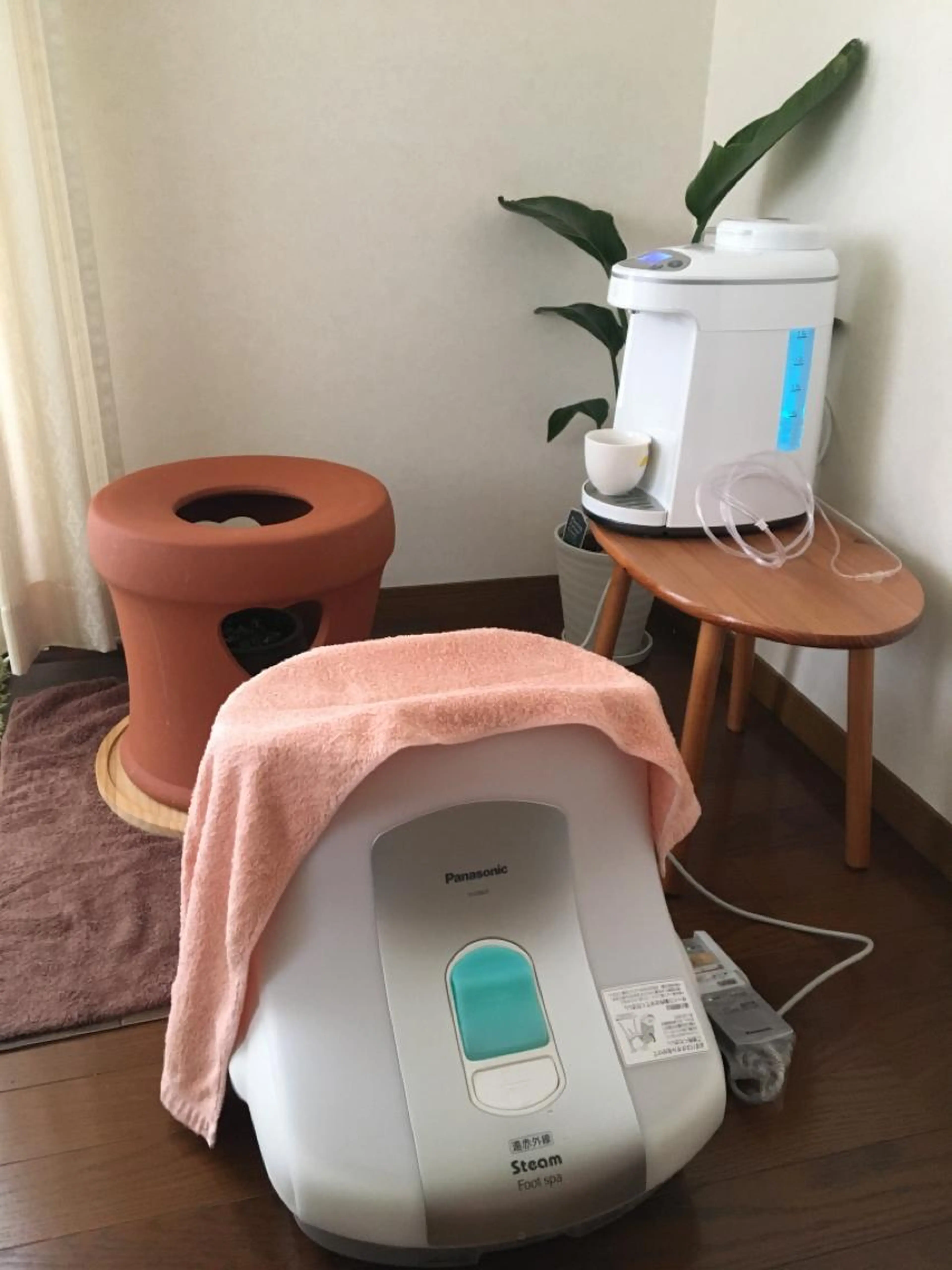 よもぎ蒸し＋33種類のハーブ＋水素水＋フットスチーマー　　オイル20分の写真