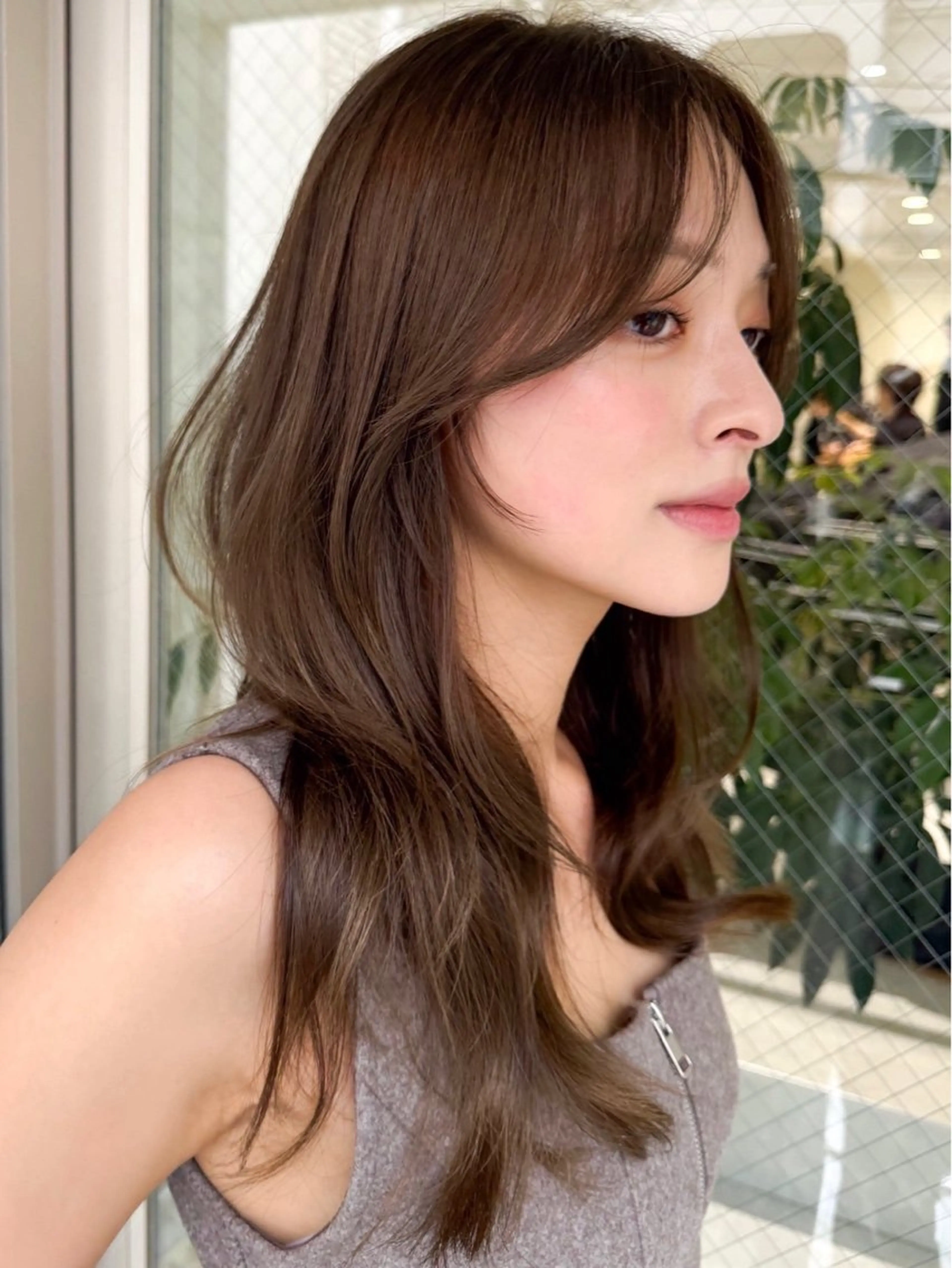 ミディアム カラー 韓国風/艶カラー/ 透明感/水野啓太のヘアスタイル