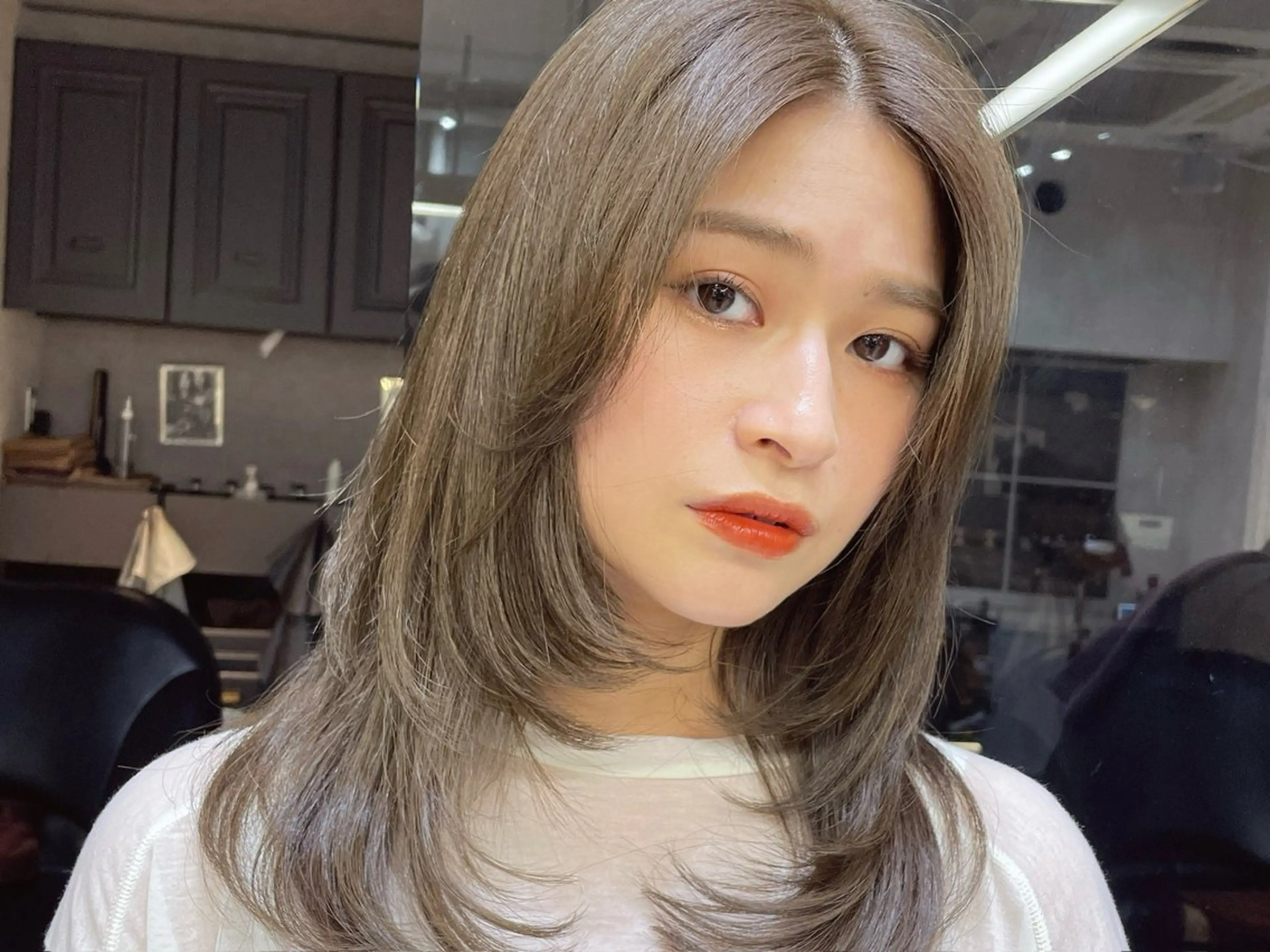 セミロング 池袋/韓国/レイヤー 髪質改善/村上けいとのヘアスタイル