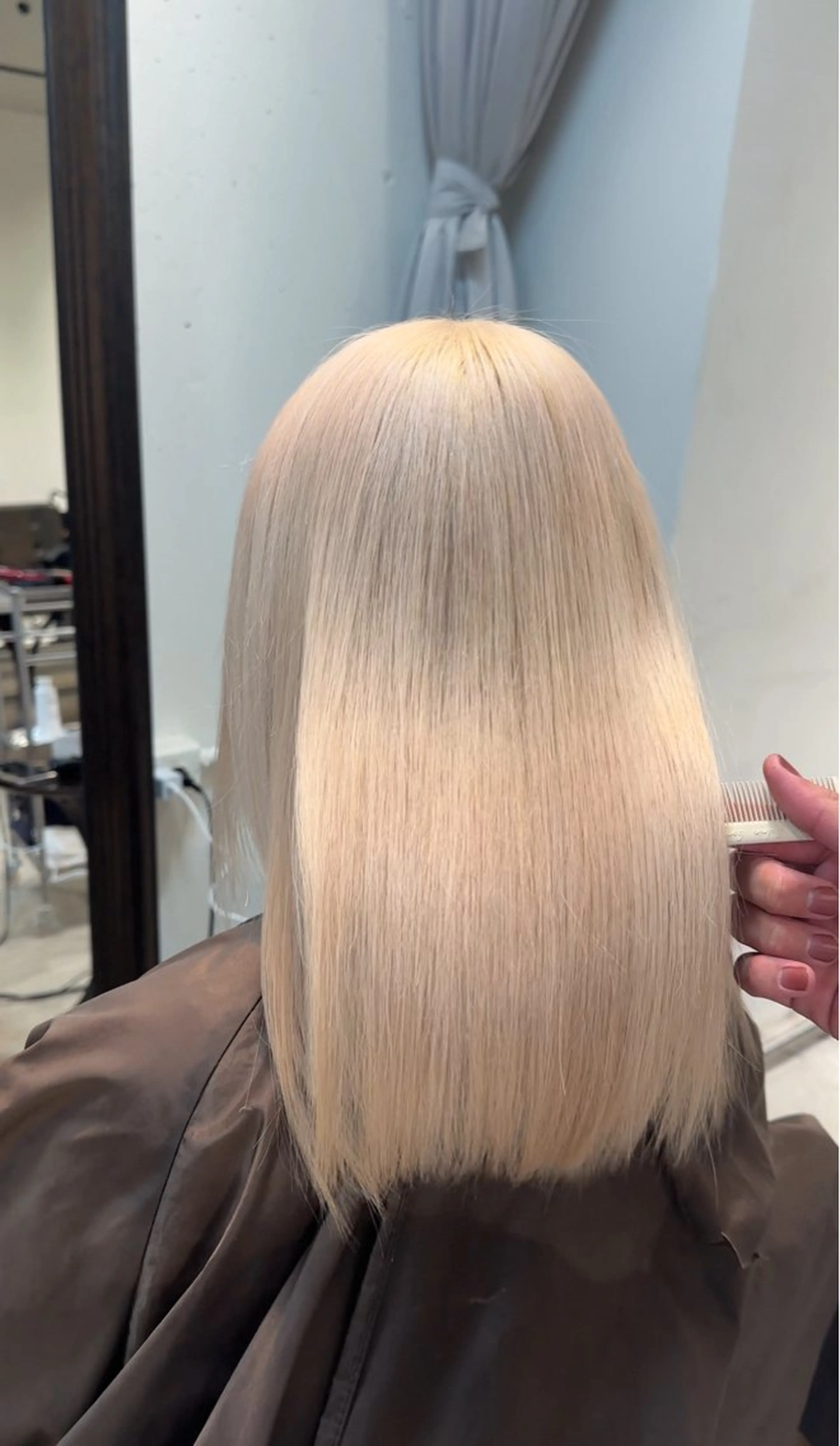 ロング カラー パーマ ヘアアレンジ メンズ ブリーチカラー🤍 颯馬🐈‍⬛のヘアスタイル