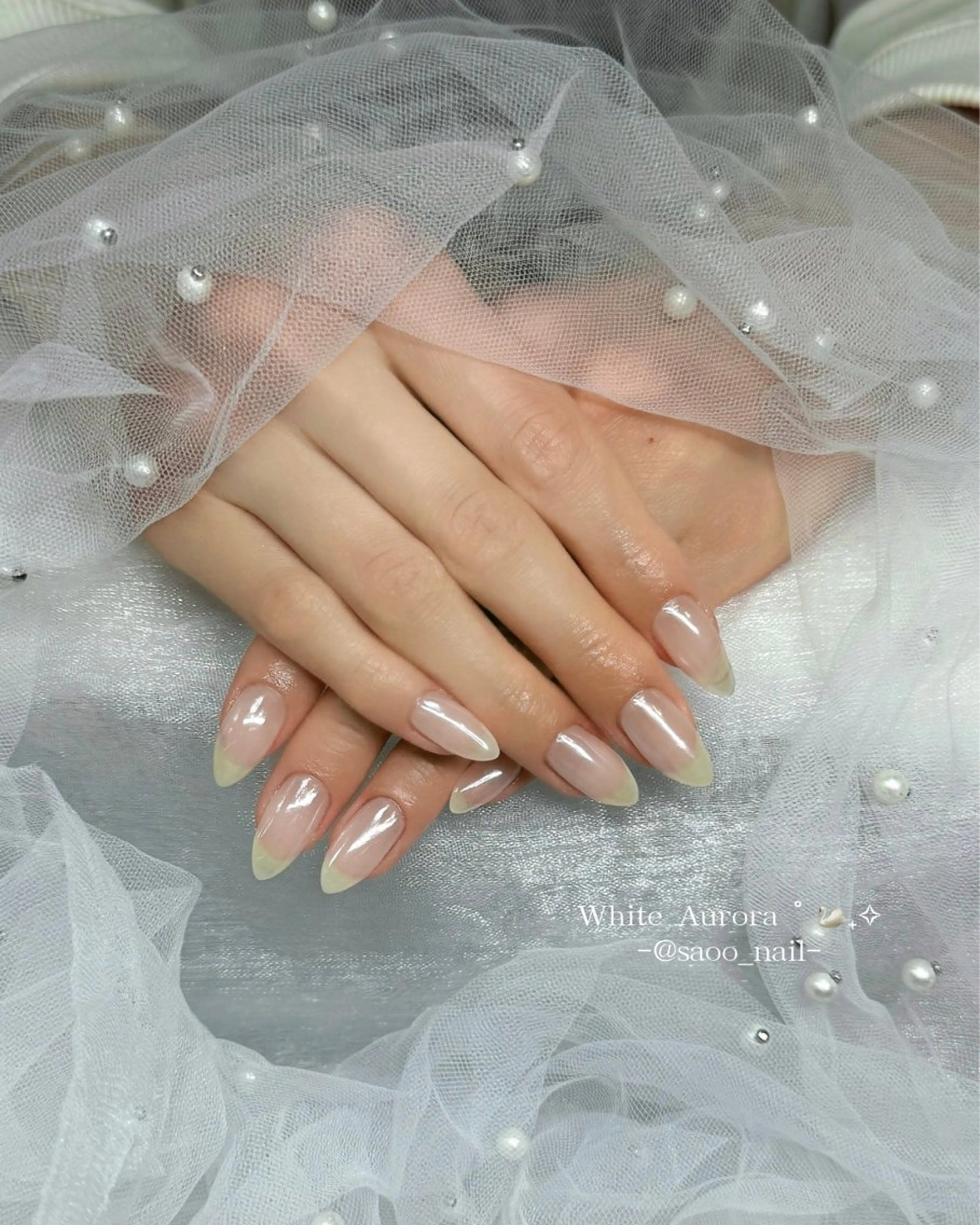 ネイル ハンドネイル 🎀sao🎀銀座 韓国/ワンホンネイルのネイルデザイン