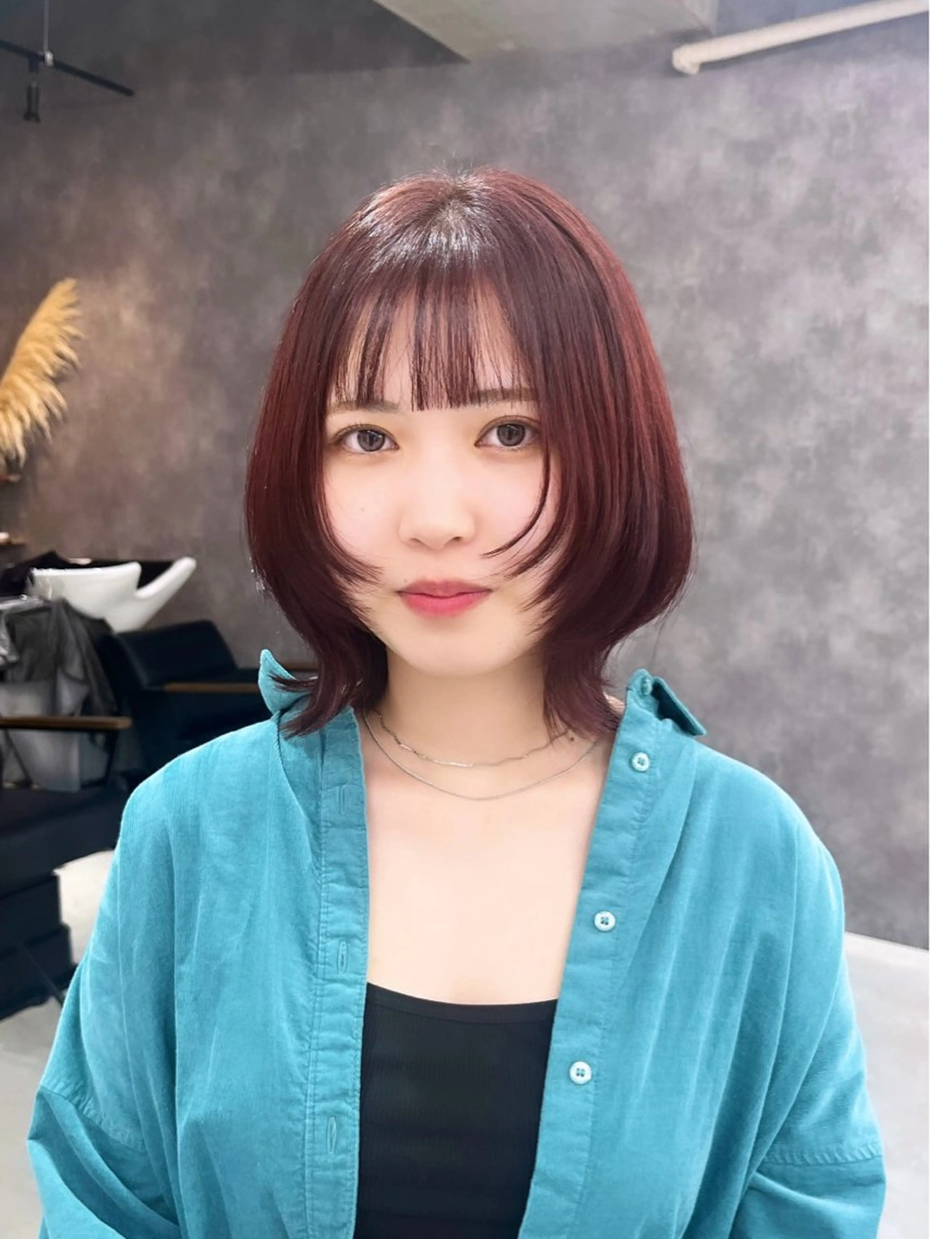 ミディアム カラー ブリーチ ブラウンカラー ブリーチなしカラー レッドカラー レッドブラウン 🐺ウルフ×ハイトー ン🖤Yukinoのヘアスタイル