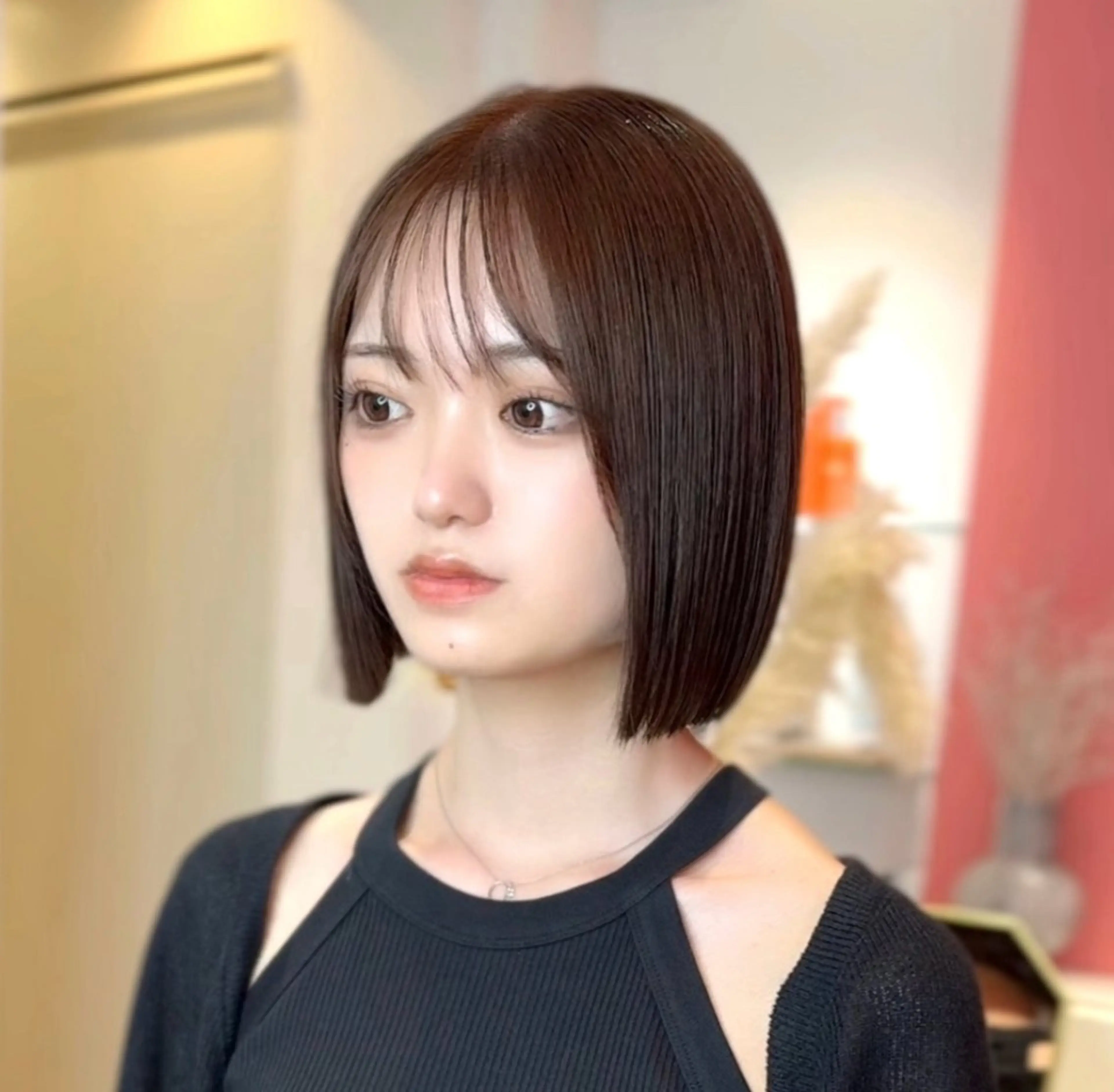 ショート カラー 莉乃/縮毛矯正/髪質 改善/艶カラーのヘアスタイル