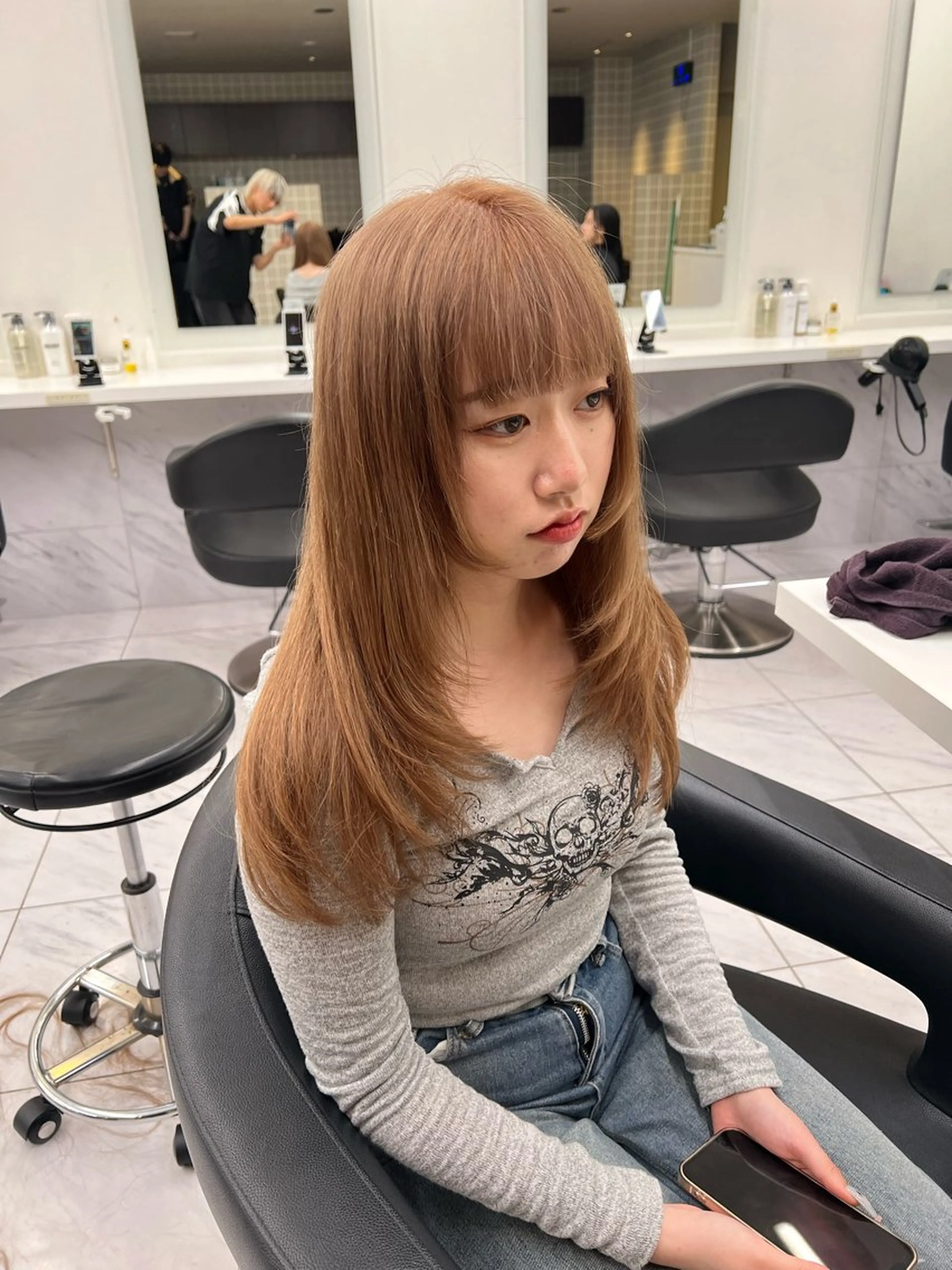 ロング カラー カット ヘアカラー 韓国レイヤーカット /REIのヘアスタイル